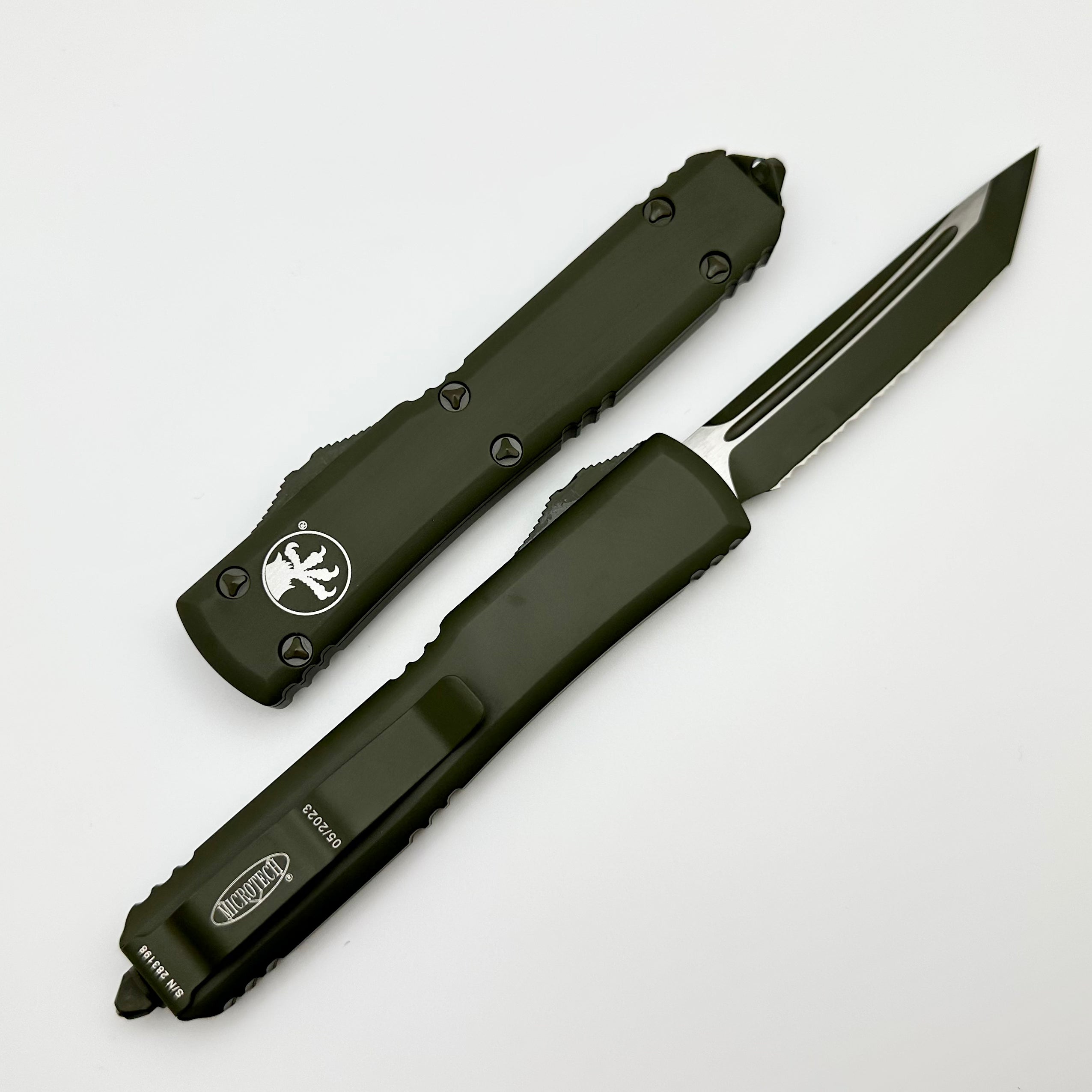 Microtech Ultratech Cerakote OD Green Tanto Full Serrated 123-3COD