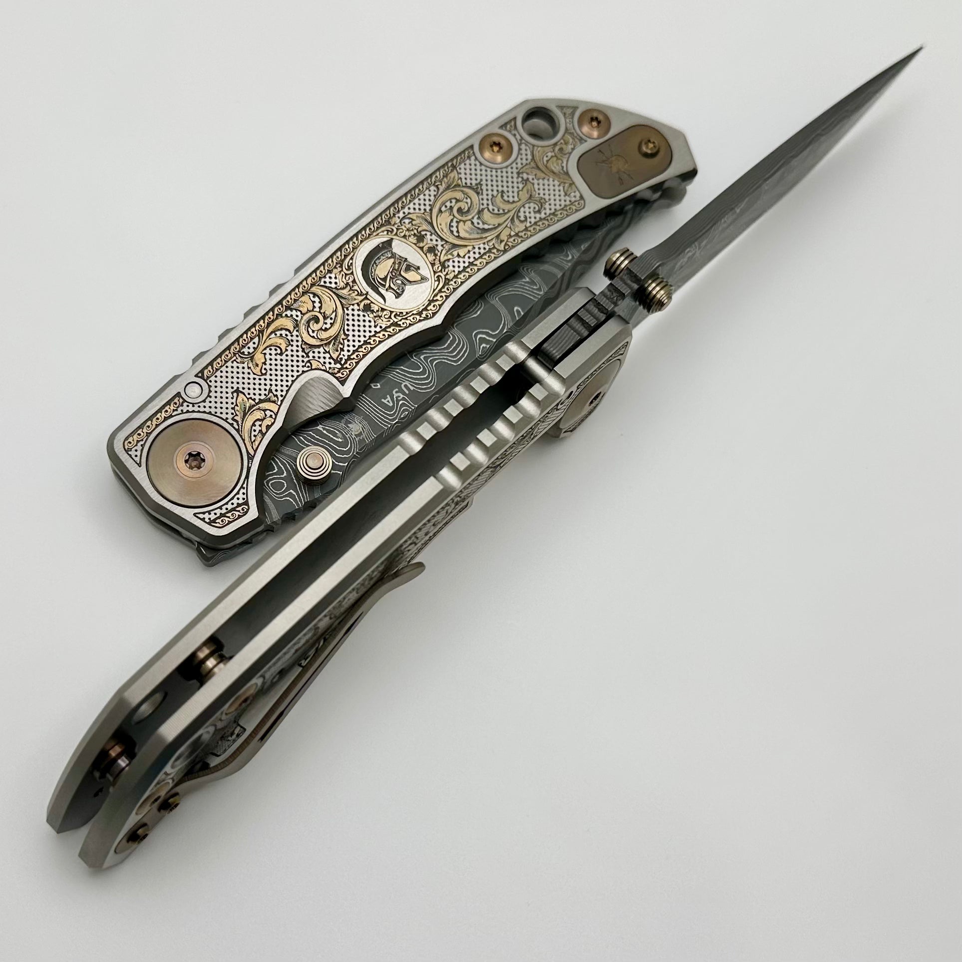 Spartan Blades Harsey Folder 2023 Flourishes Edition w/ Damascus