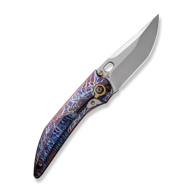 We Knife Attor Flamed Titanium Integral Handle w/ Polished Bead Blasted 20CV WE23037-2