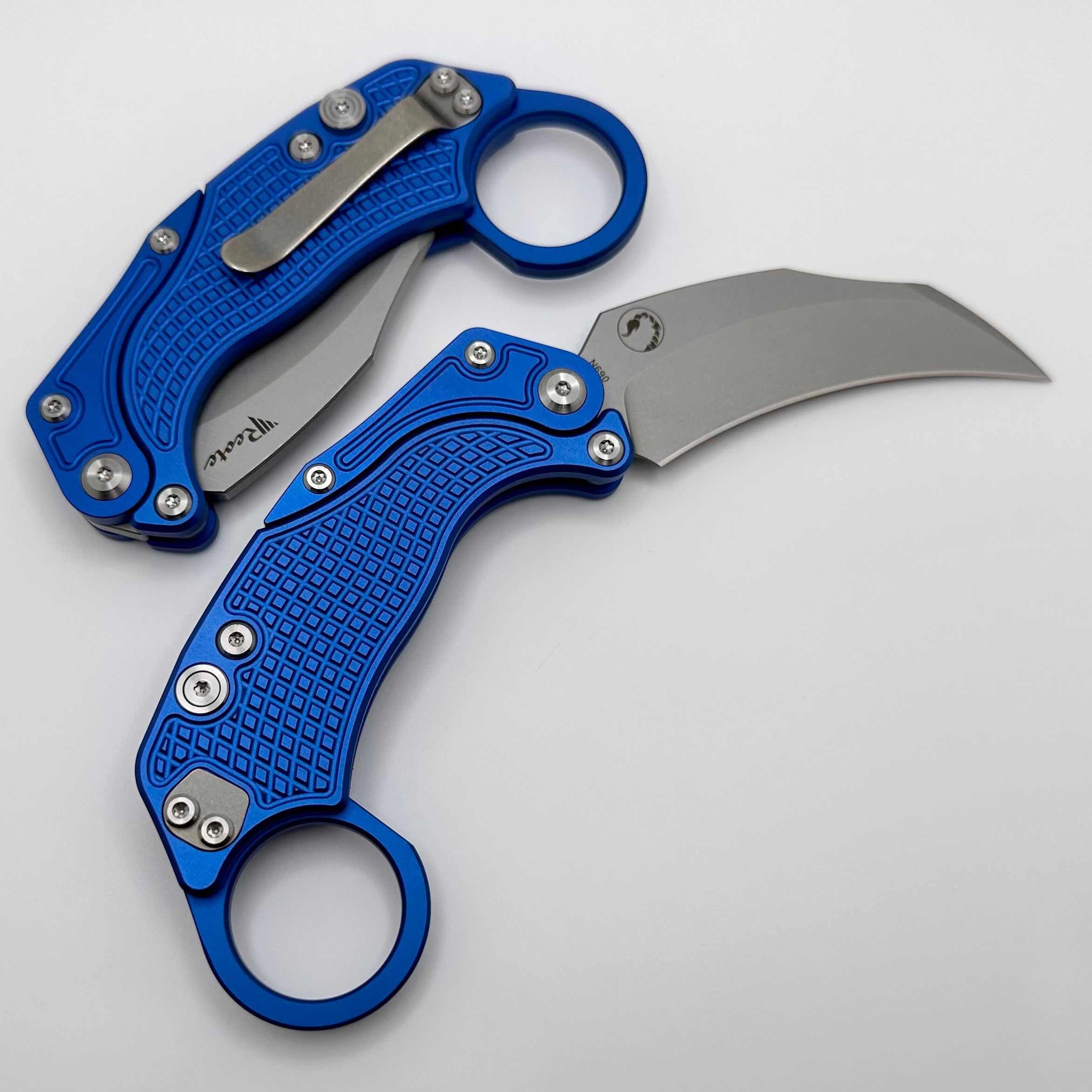 Reate EXO-K Aluminum Oxidized Blue w/ Stonewash N690