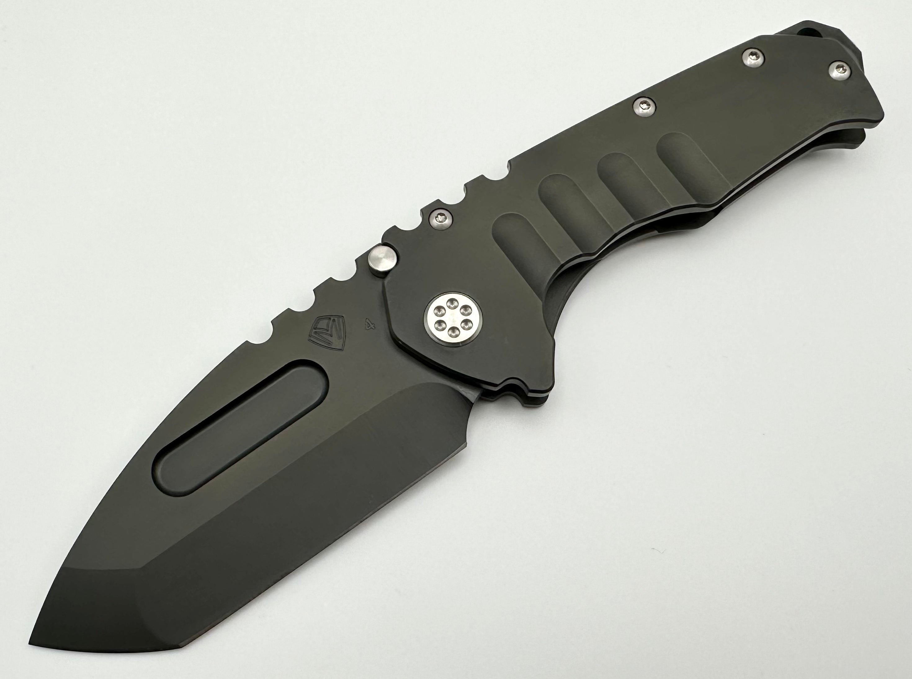 Medford Knife Praetorian T PVD Tanto S45 & PVD Handles/Clip w/ Stainless Hardware