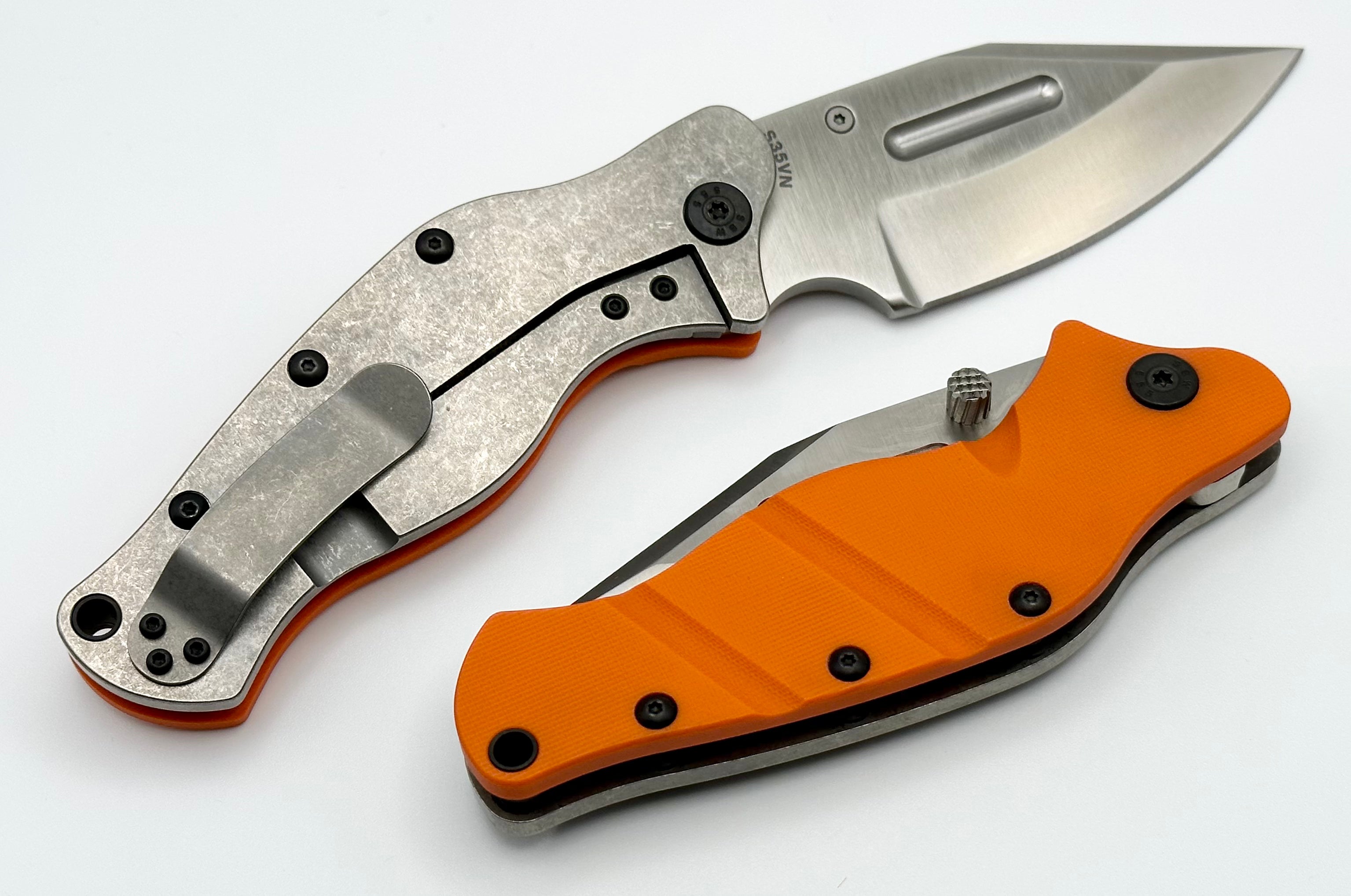 Sniper Bladeworks LPC Orange G-10 & Satin S35VN LPCORGSAT