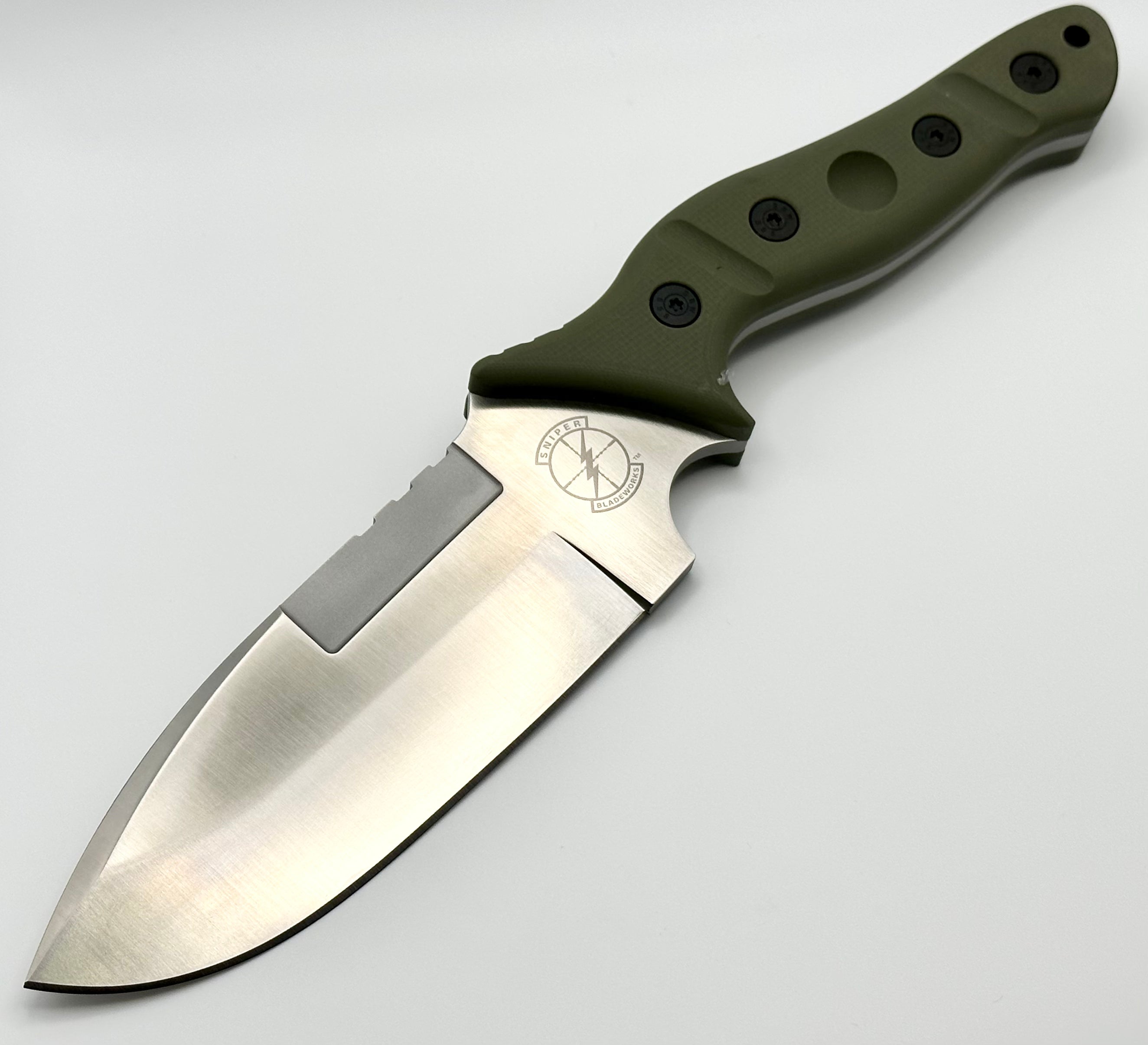 Sniper Bladeworks Mamu OD Green G-10 & Satin 420HC MAMUODGSAT