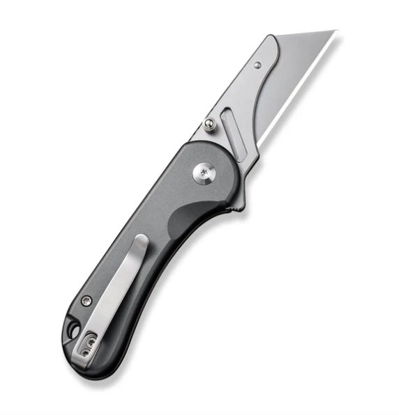 Civivi Elementum Utility Button Lock Knife w/ Gray Aluminum Handles C23039B-4