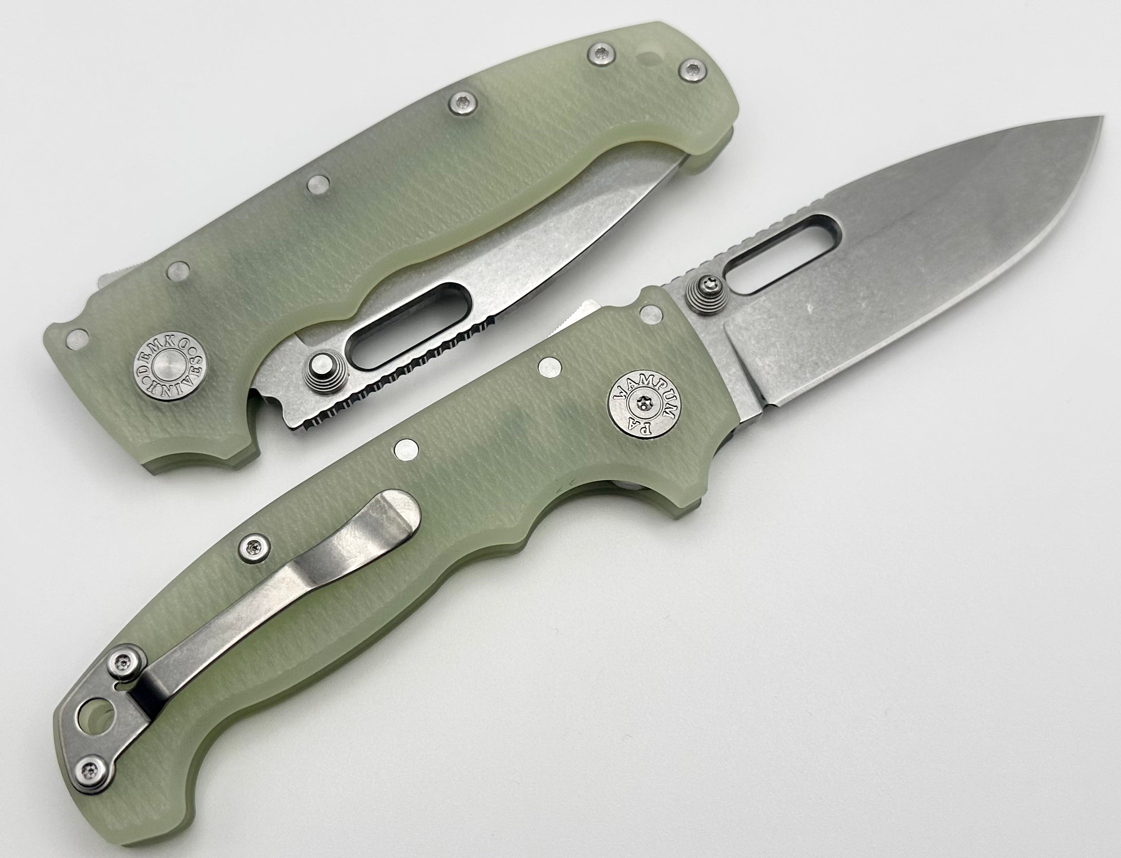 Demko Knives MG AD20 Exclusive Drop Point 3V & Natural Jade G-10 LIMIT ONE PER HOUSEHOLD