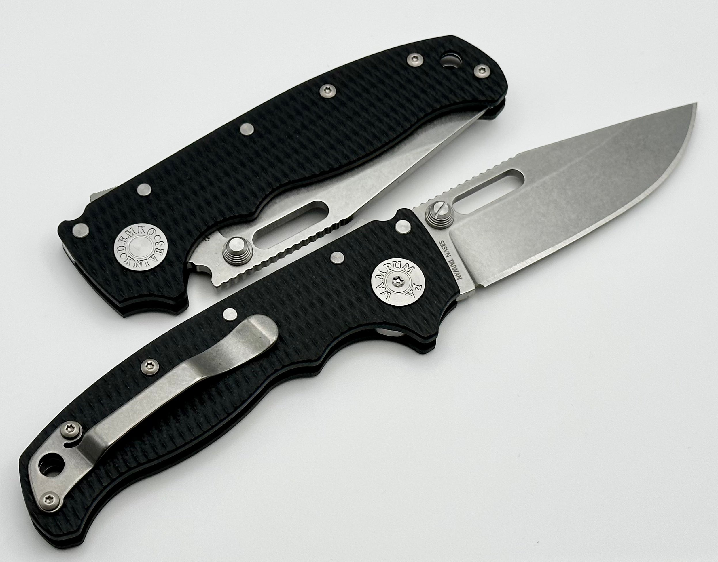 Demko AD20.5 S35VN Clip Point & Black G-10