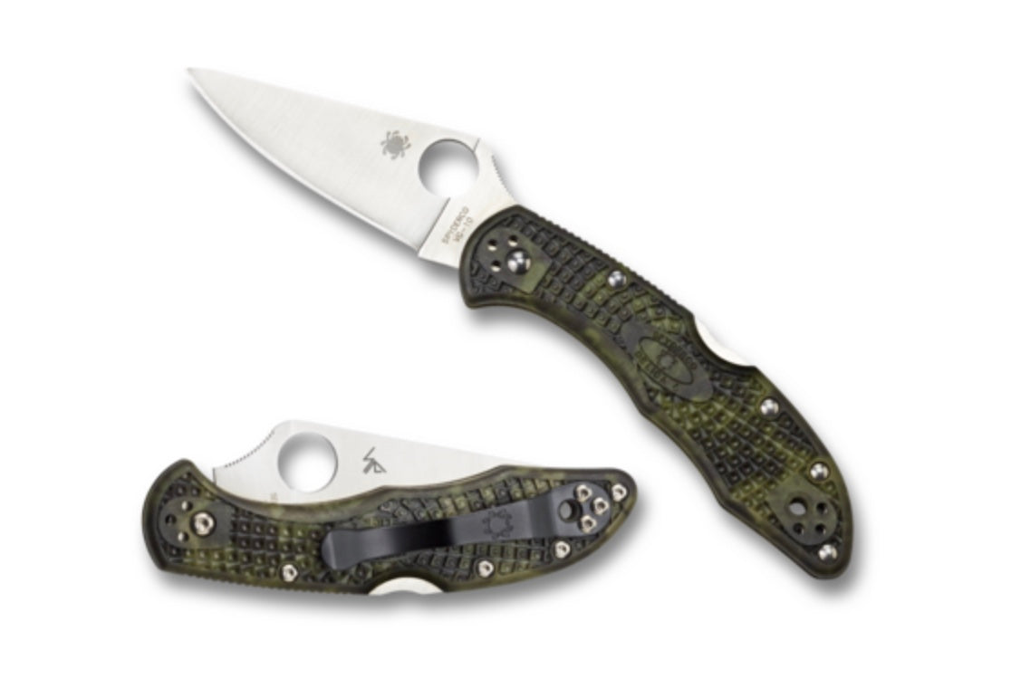 Spyderco Delica 4 FRN Zome Green & VG-10 C11ZFGR