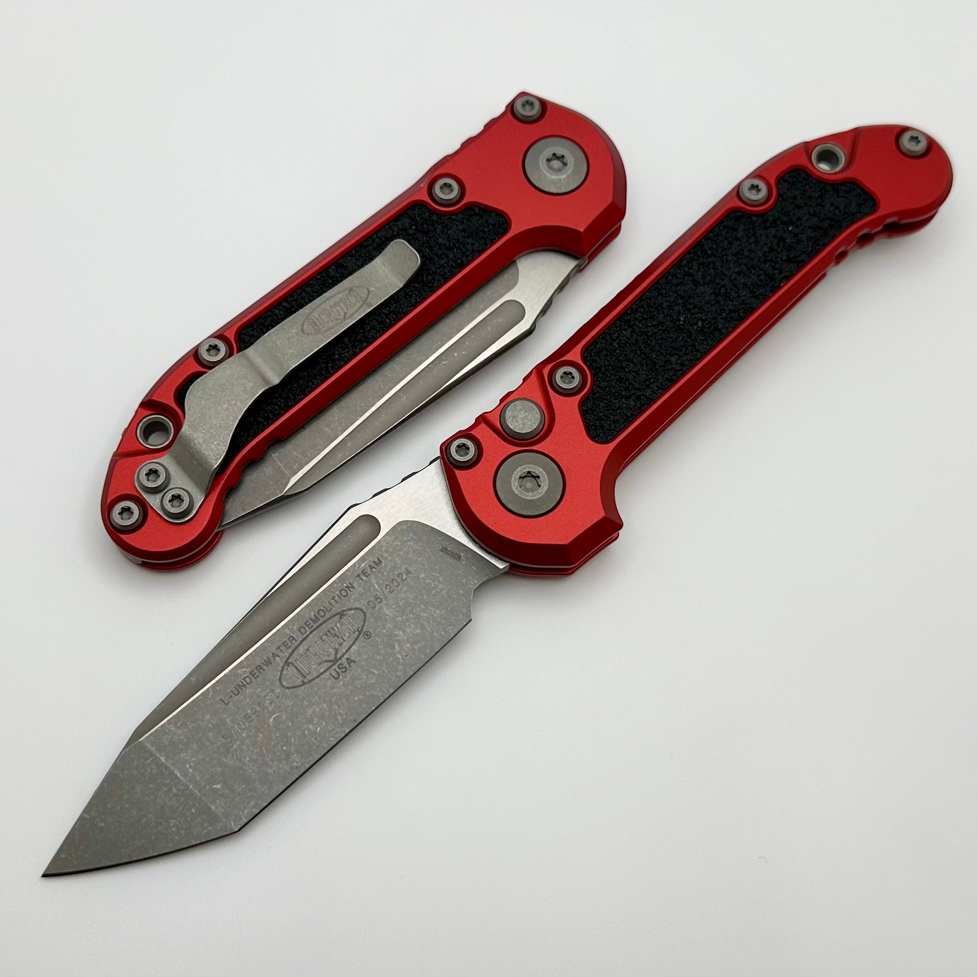 Microtech Knives LUDT Gen III Apocalyptic Tanto w/ Red Handle 1136-10APRD