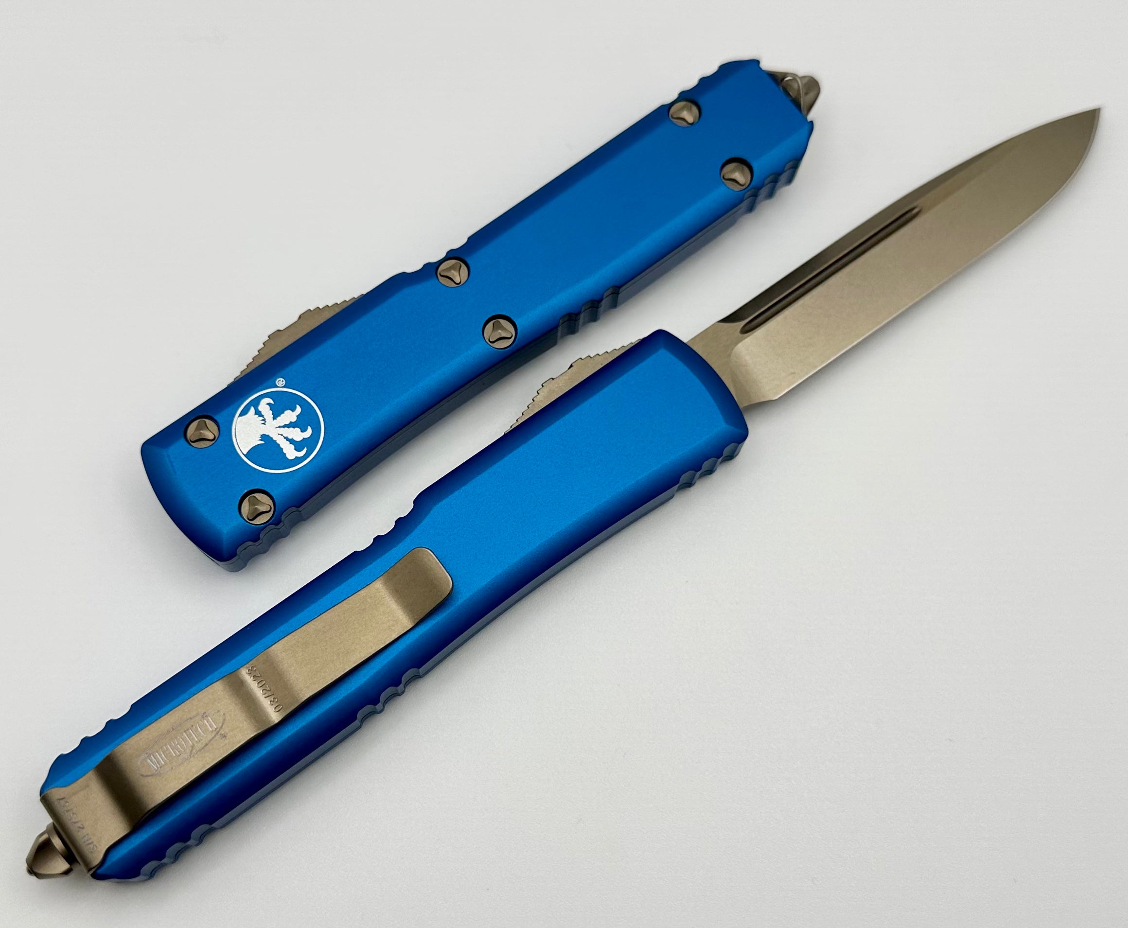 Microtech Ultratech Single Edge Bronze Standard & Blue 121-13BL