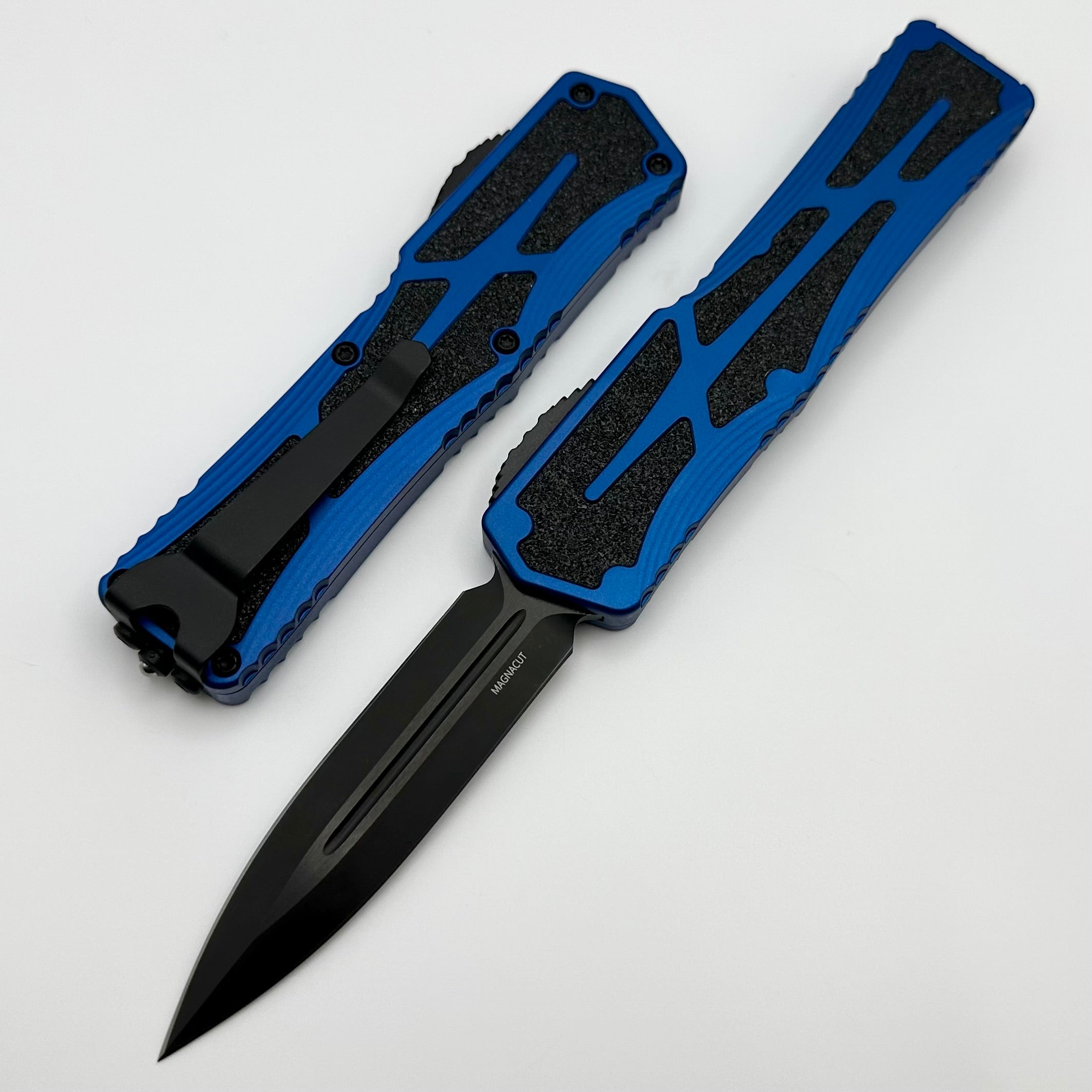 Heretic Knives Colossus DLC Double Edge Magnacut & Blue Handle H041-6A-BLU