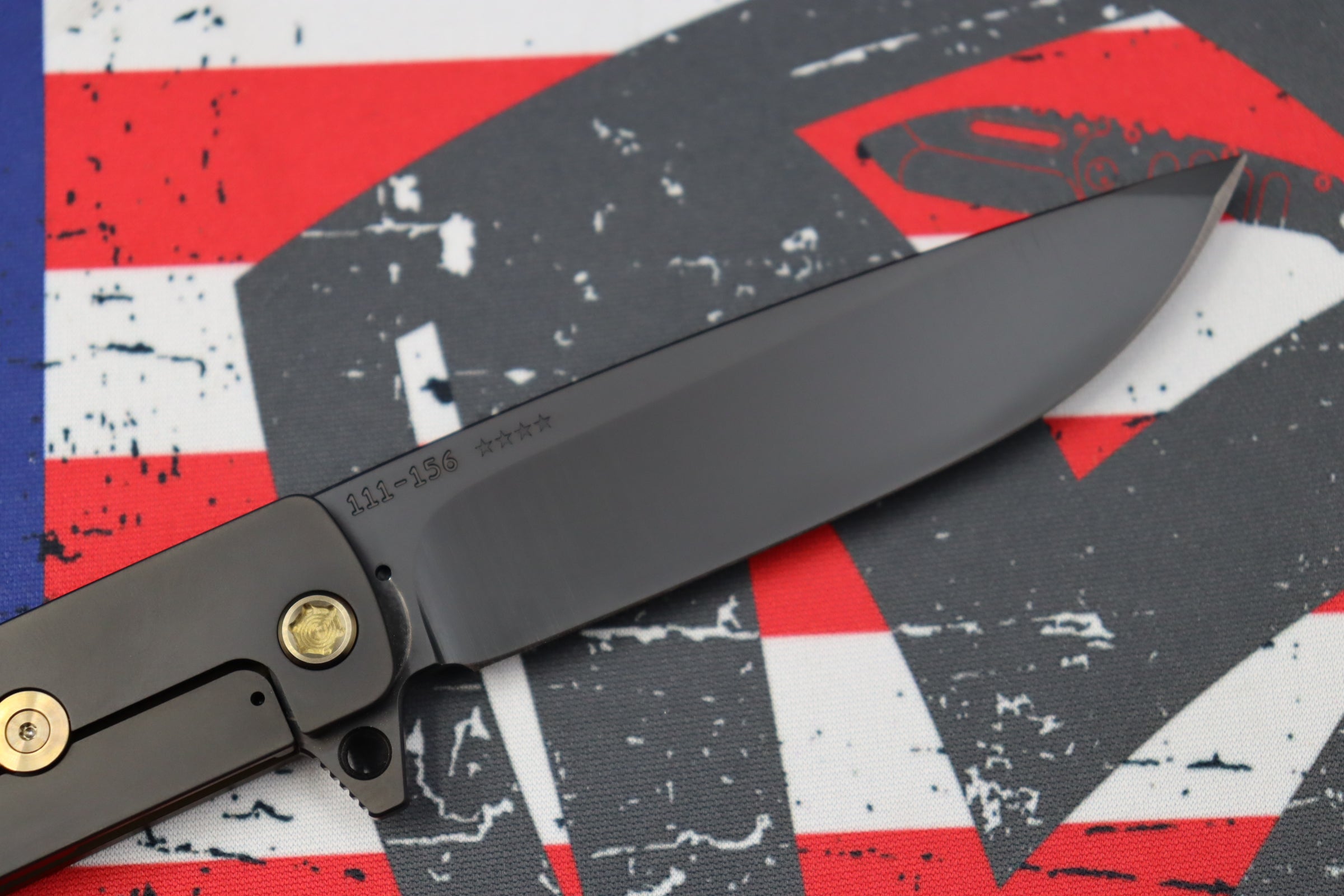 Medford M-48 Mustard Green Aluminum Handle w/ PVD Spring & Bronze Hardware w/ PVD Clip & PVD S35VN