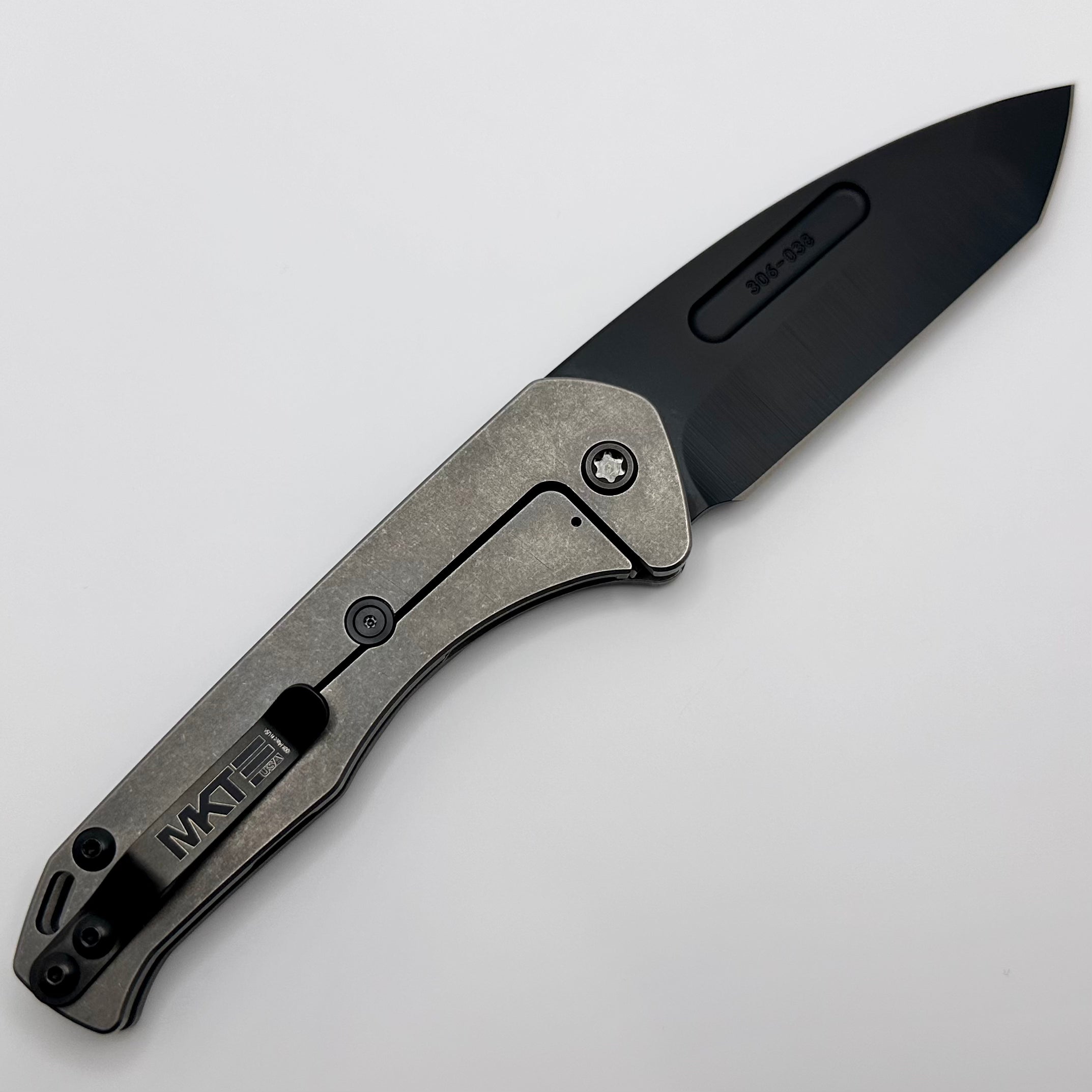 Medford Praetorian Slim Old School Tumbled Handle & PVD S45VN Tanto w/ PVD Hardware/Clip