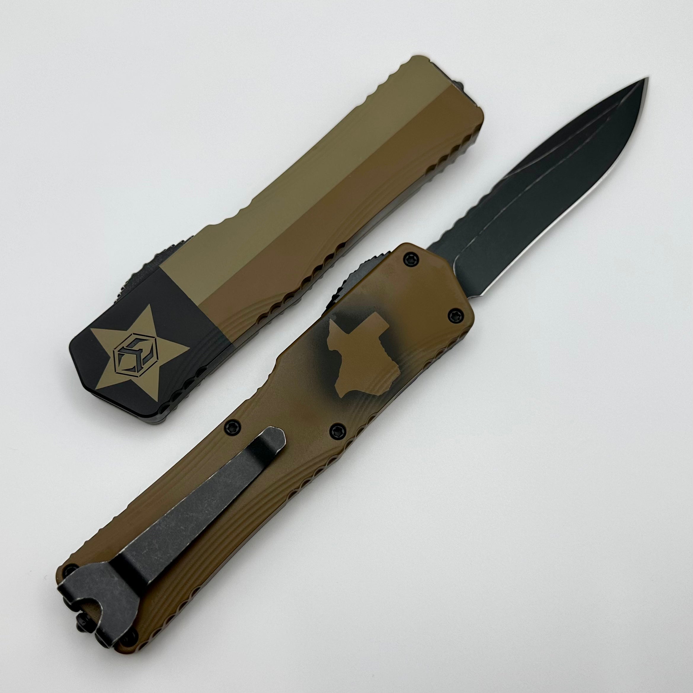 Heretic Knives Colossus Battle Black Lone Star Flag & Recurve Magnacut Blade Show Texas 24' BST SPECIAL ONE PER HOUSEHOLD