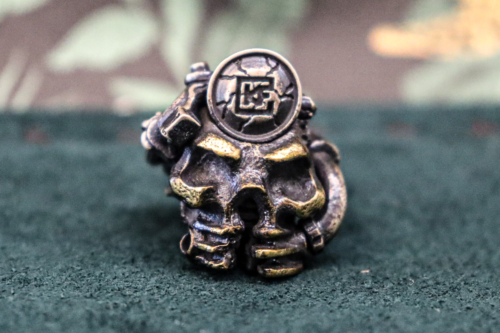 CKF Steampunk Skull Bead (bi-metal)