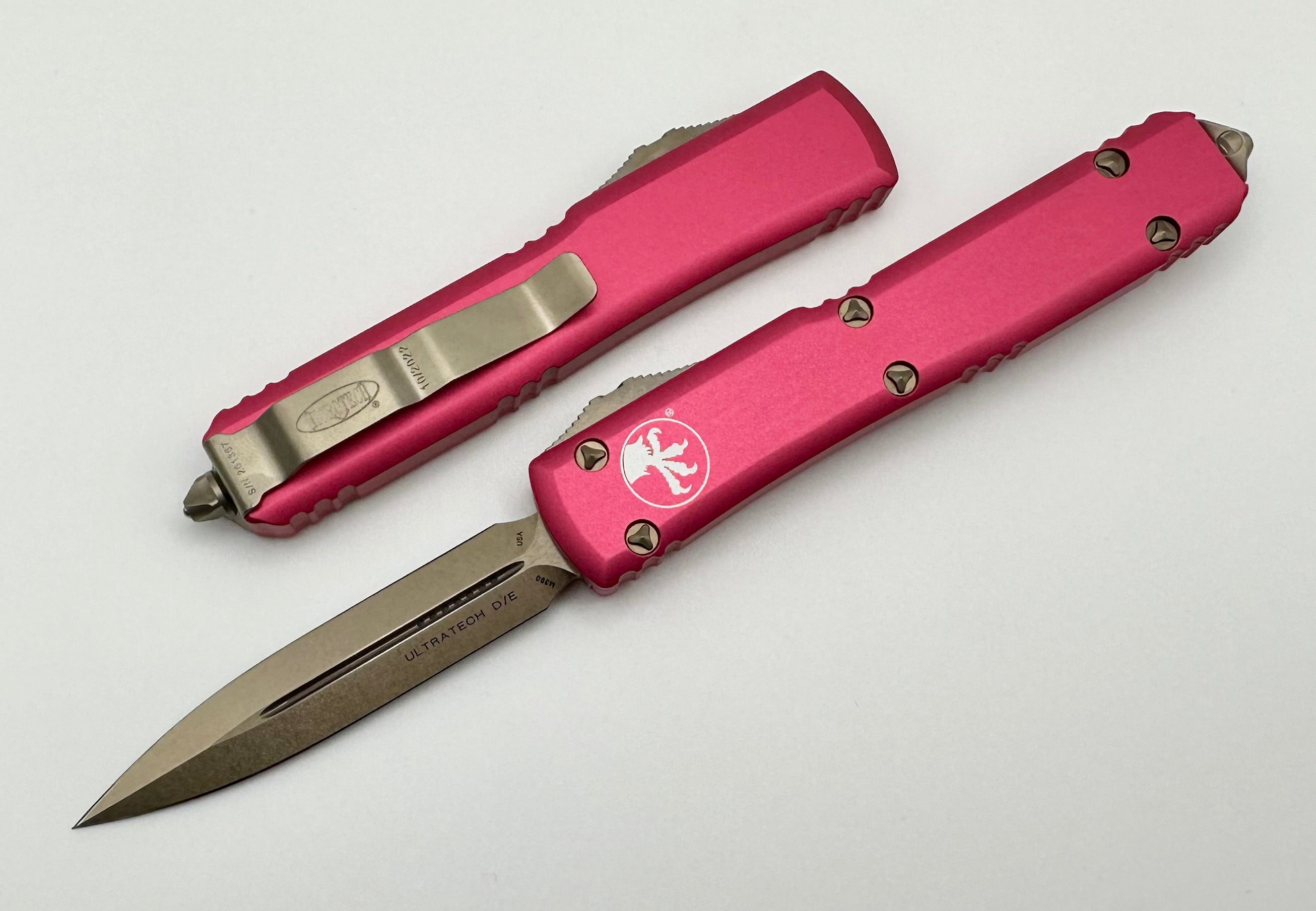 Microtech Ultratech w/ Double Edge Bronze & Pink 122-13PK