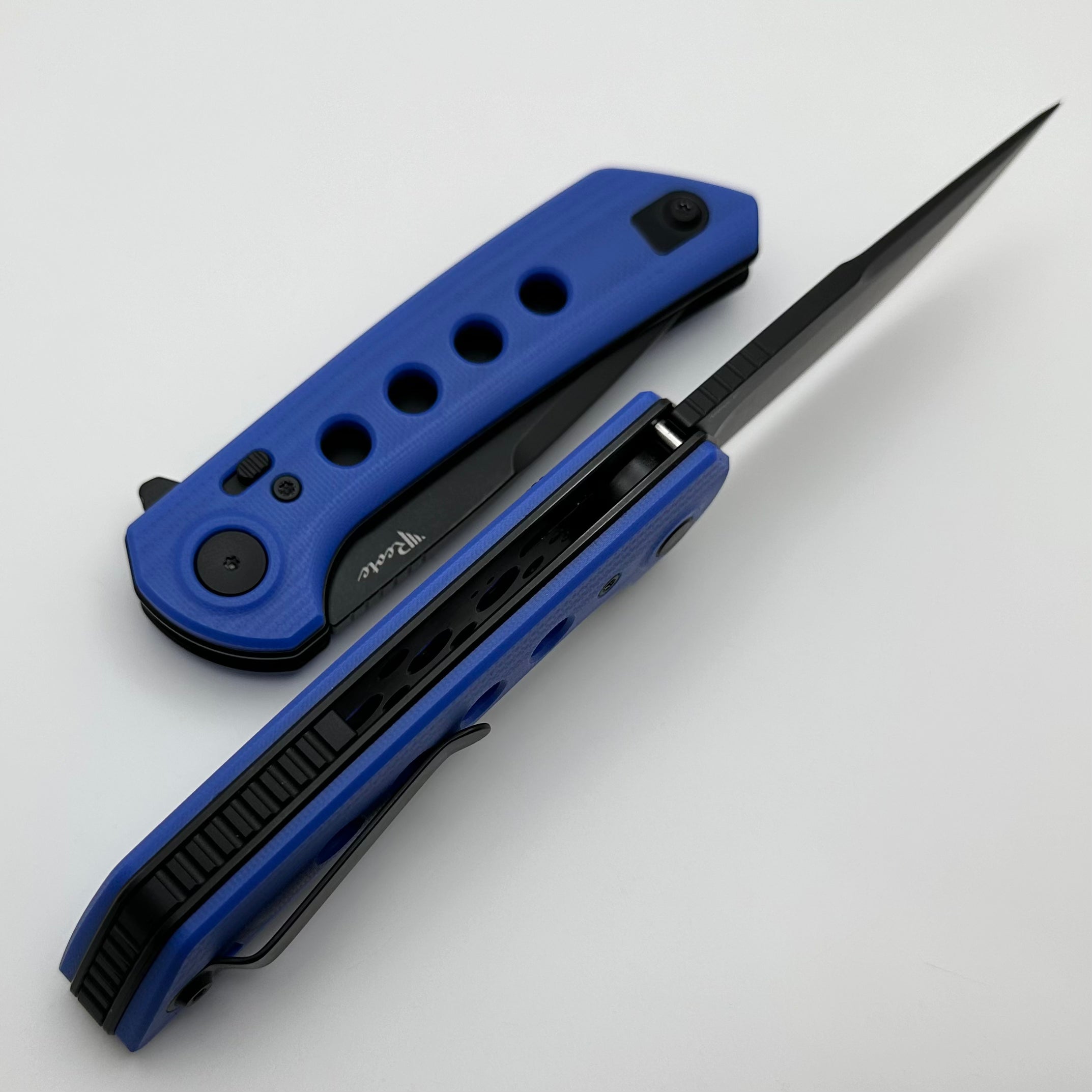 Reate Knives PL-XF Blue G-10 Handles & PVD Nitro-V