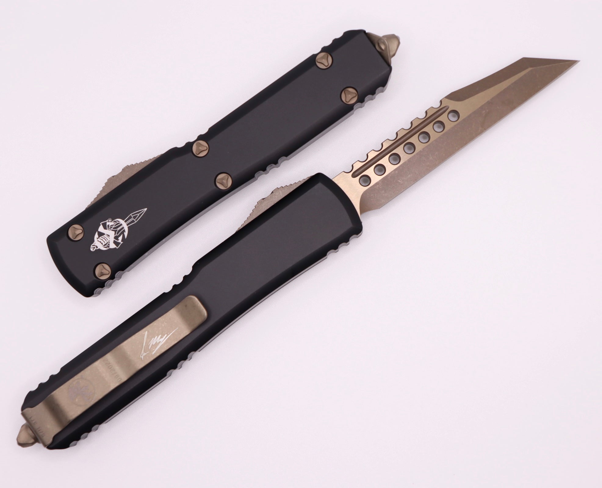 Microtech Ultratech Warhound Bronze Apocalyptic Standard & Black 119W-13APS