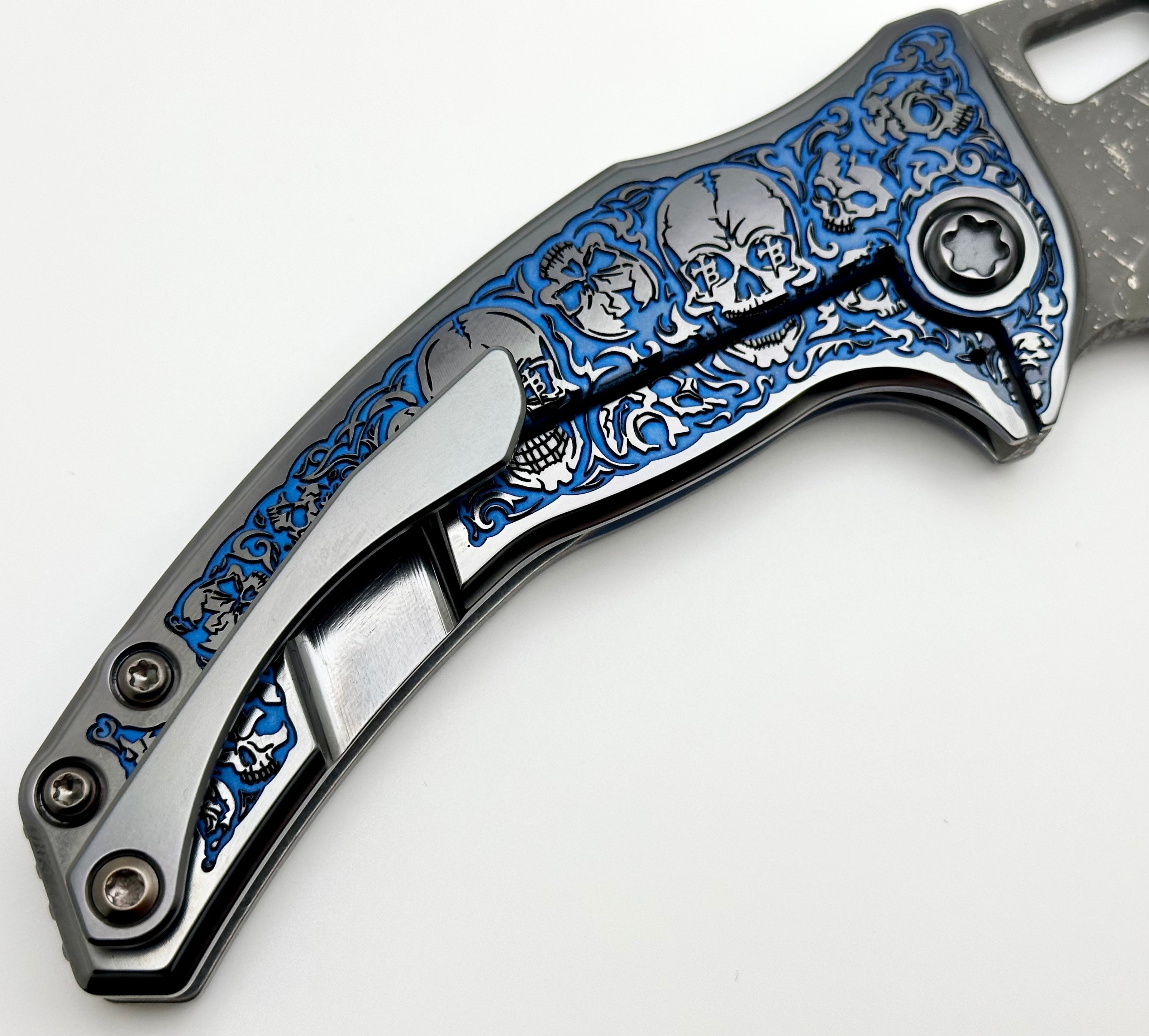 Borka Blades Mike Bond Shylock Blue/Black Hula Skulls & Guru Compound Grind