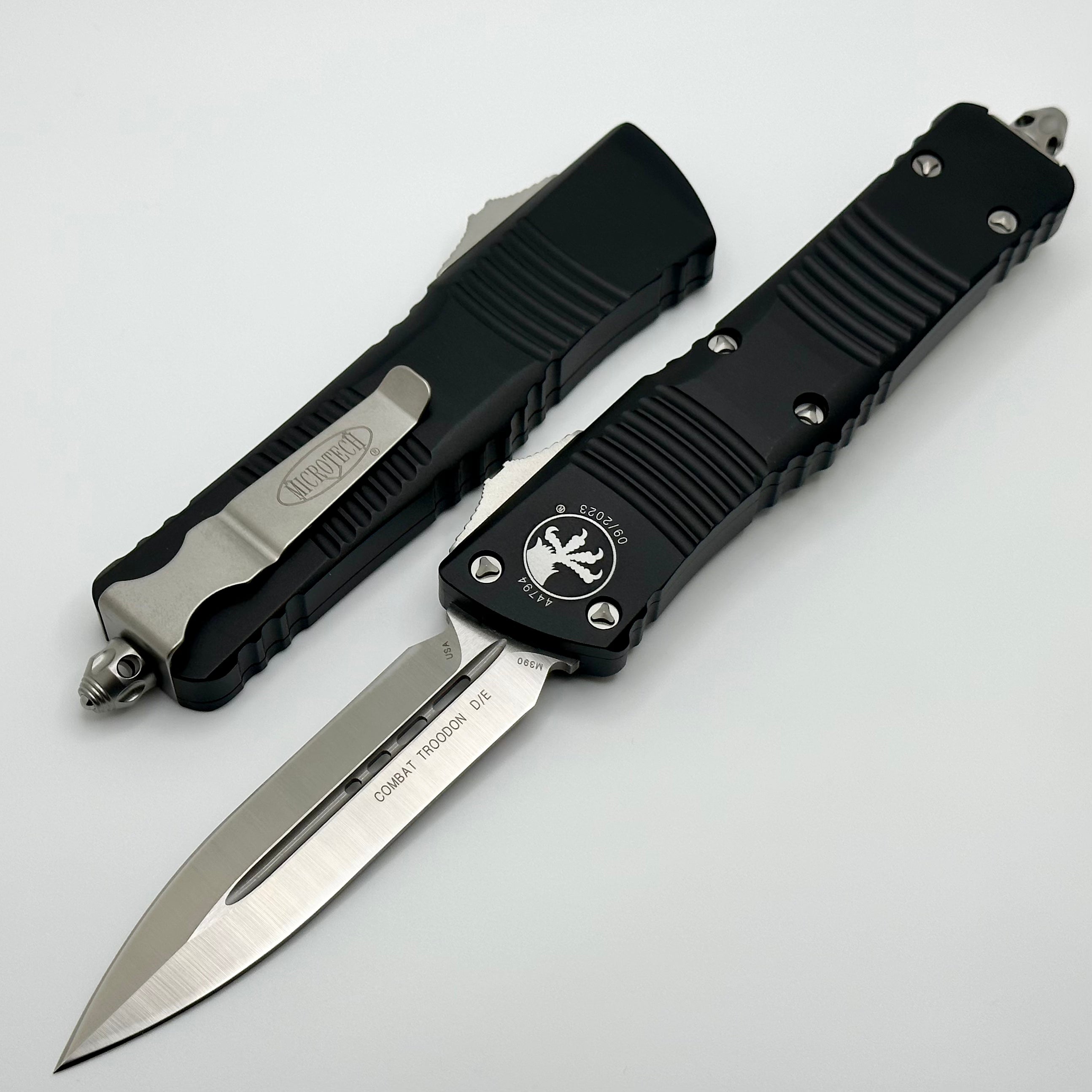 Microtech Combat Troodon Double Edge Satin & Black 142-4