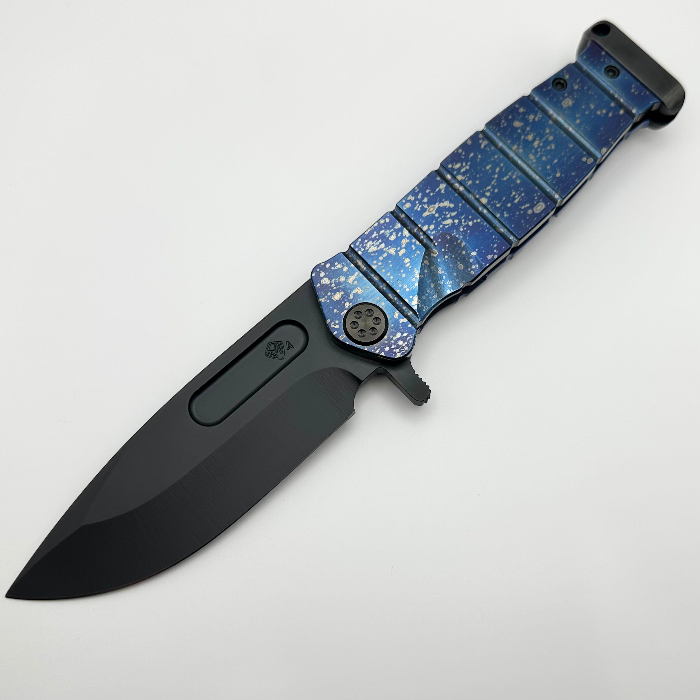 Medford Knife Fighter Flipper USMC Galaxy/Blue Handles w/ DLC Hardware & DLC S45VN