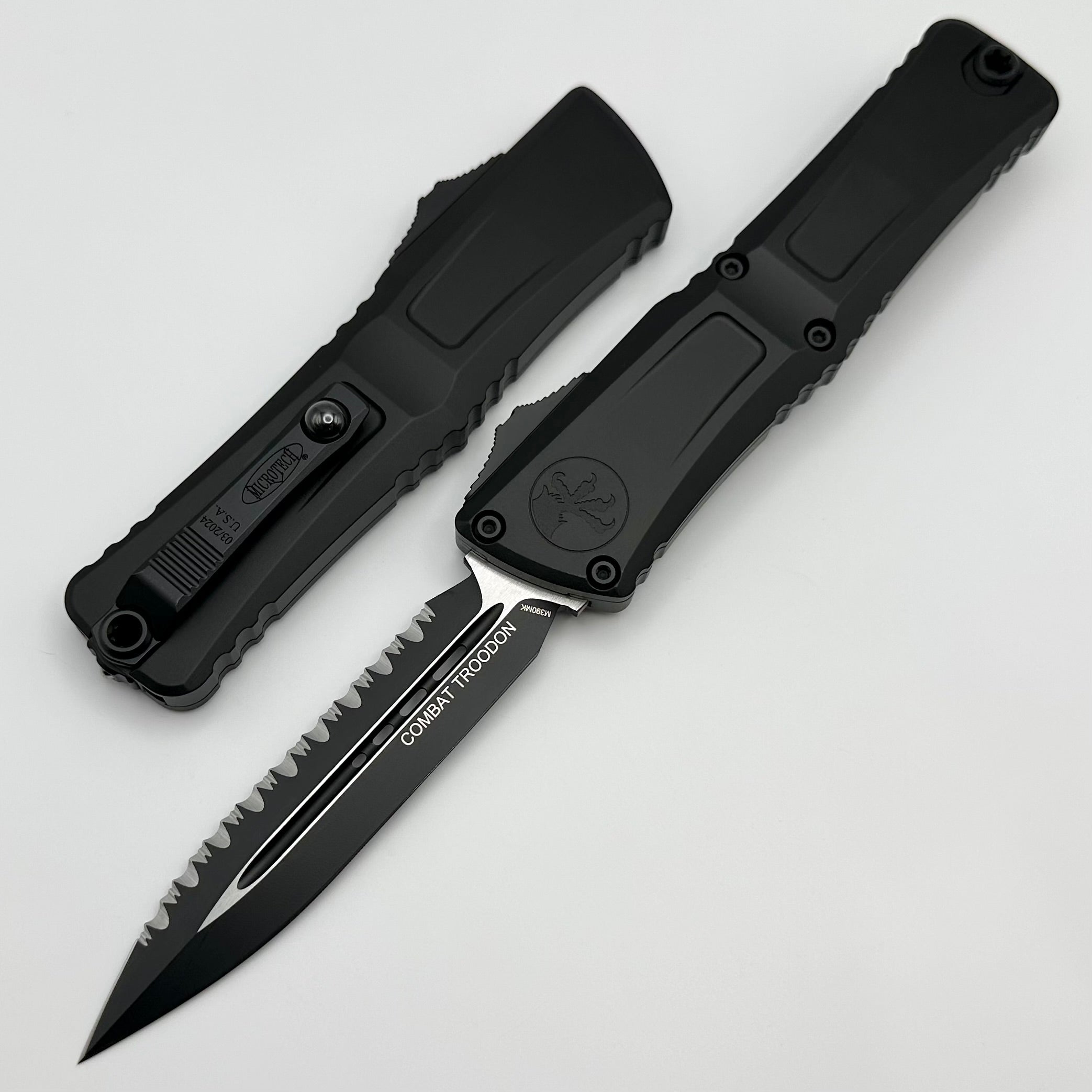 Microtech Knives Combat Troodon Gen III Tactical Double Edge Full Serrated 1142-3T