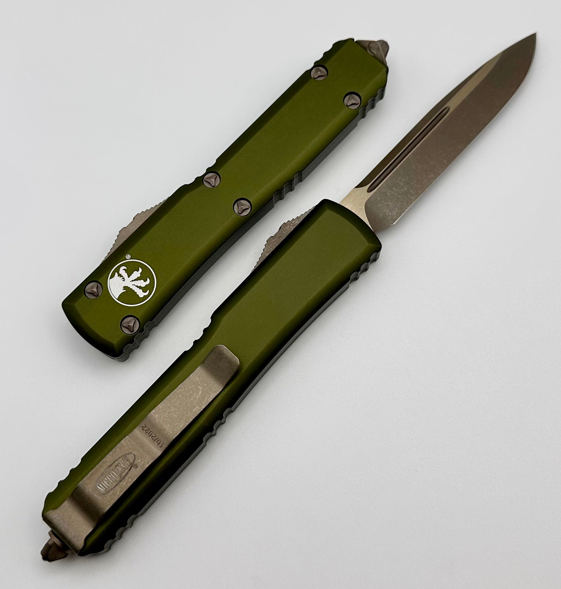 Microtech Ultratech Single Edge Apocalyptic Bronze Standard & OD Green 121-13APOD