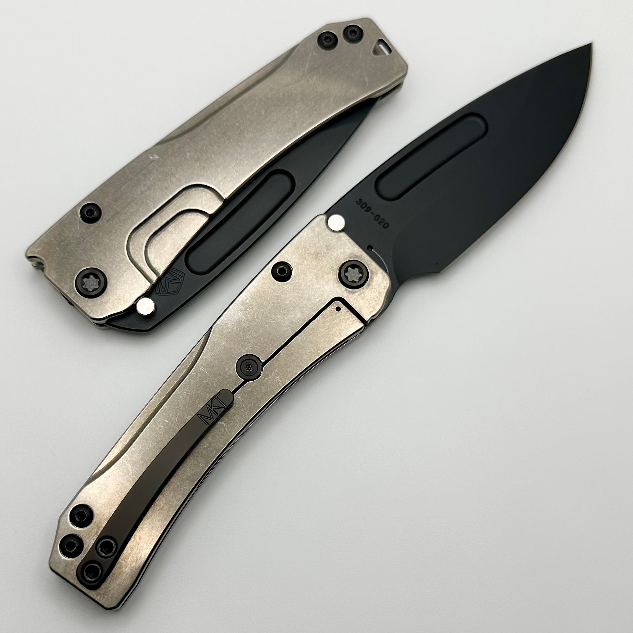 Medford Knife Slim Midi DLC Flat Ground Drop Point S45 & Tumbled Handles