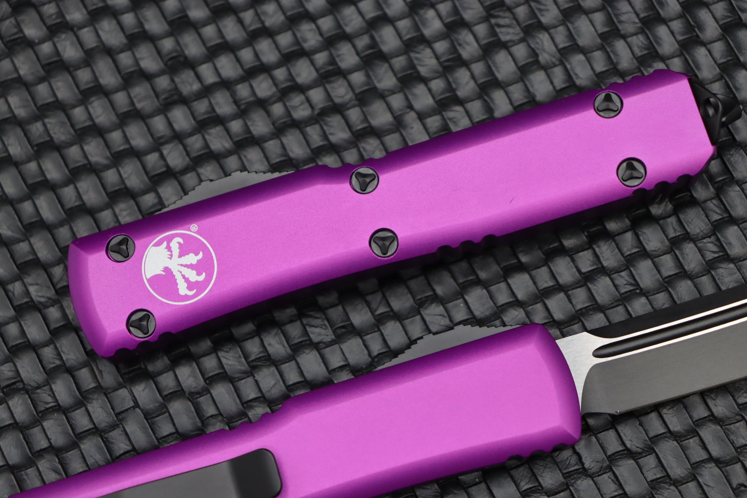 Microtech Ultratech Tanto Black Standard & Violet 123-1VI