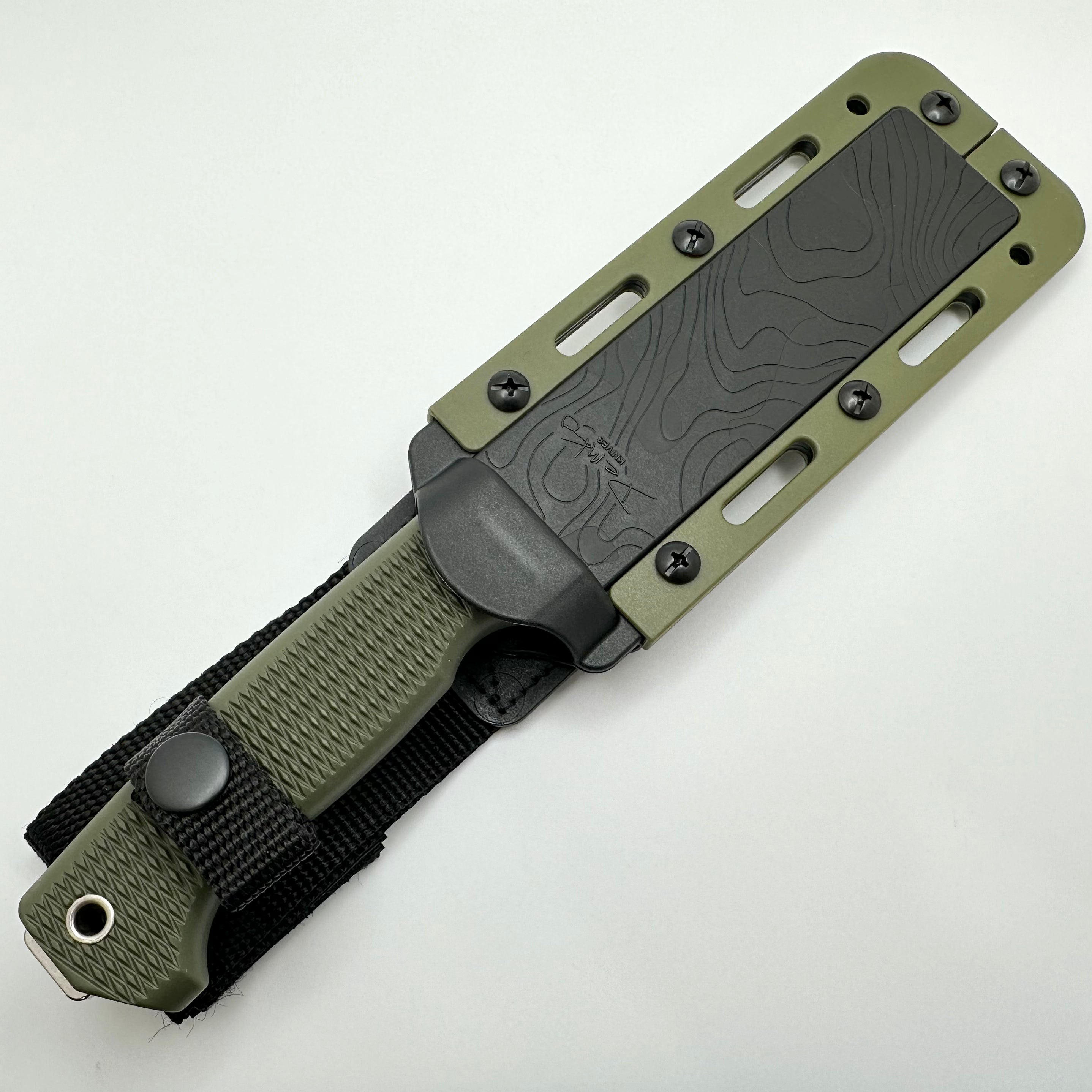 Demko FreeReign Clip Point MagnaCut & OD Green Rubberized Handle