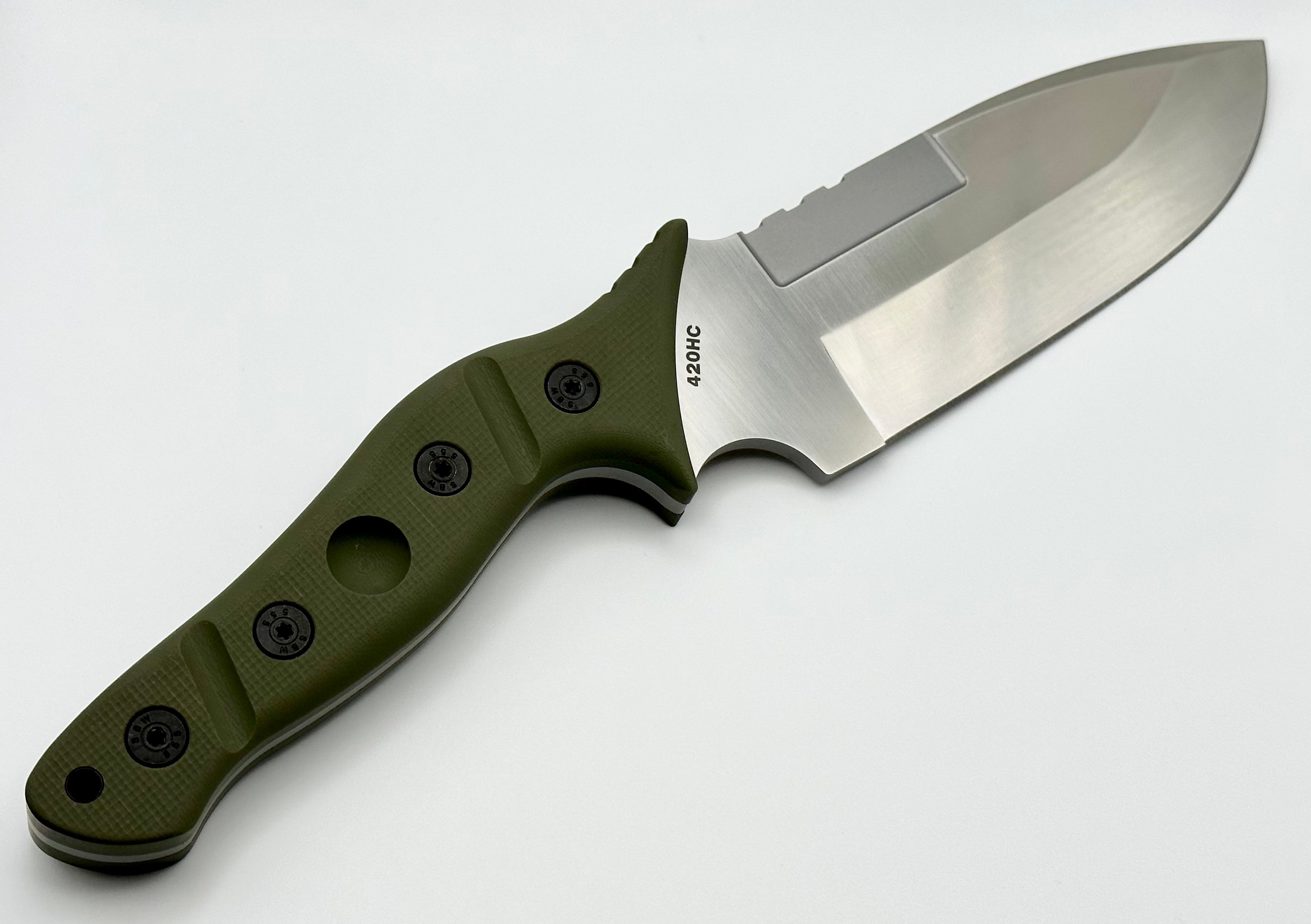 Sniper Bladeworks Mamu OD Green G-10 & Satin 420HC MAMUODGSAT