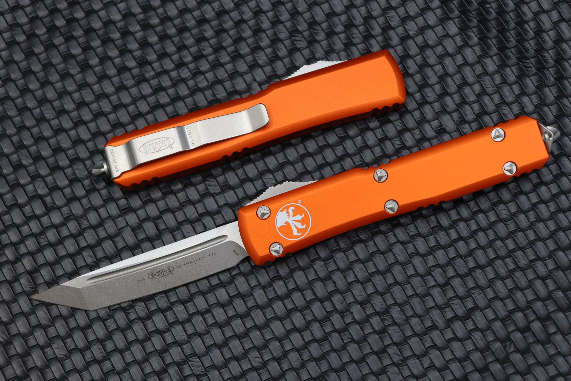 Microtech Ultratech Tanto Stonewash Standard & Orange 123-10OR