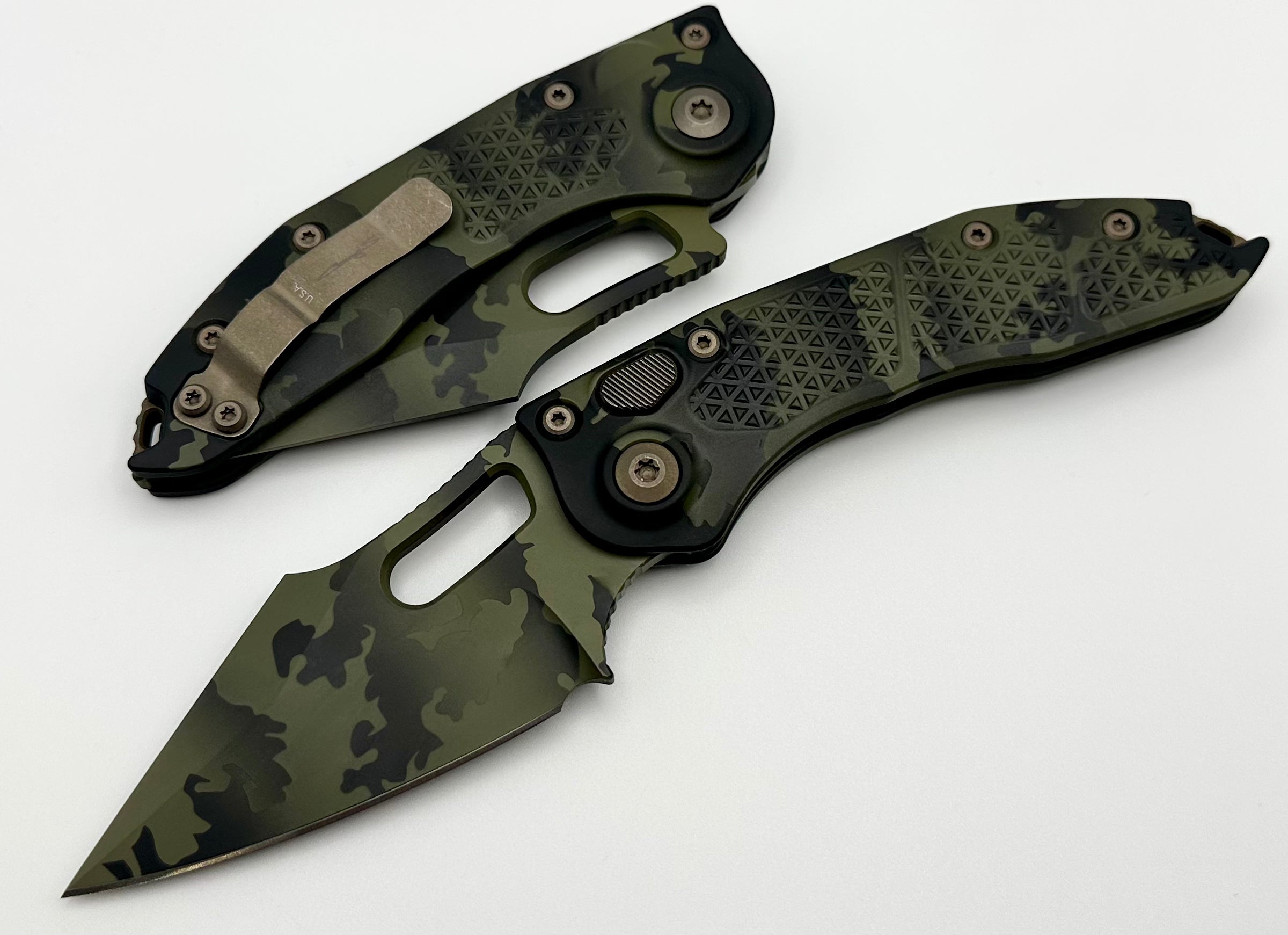 Microtech Borka Stitch Olive Camo 169-1OCS ONE PER HOUSEHOLD