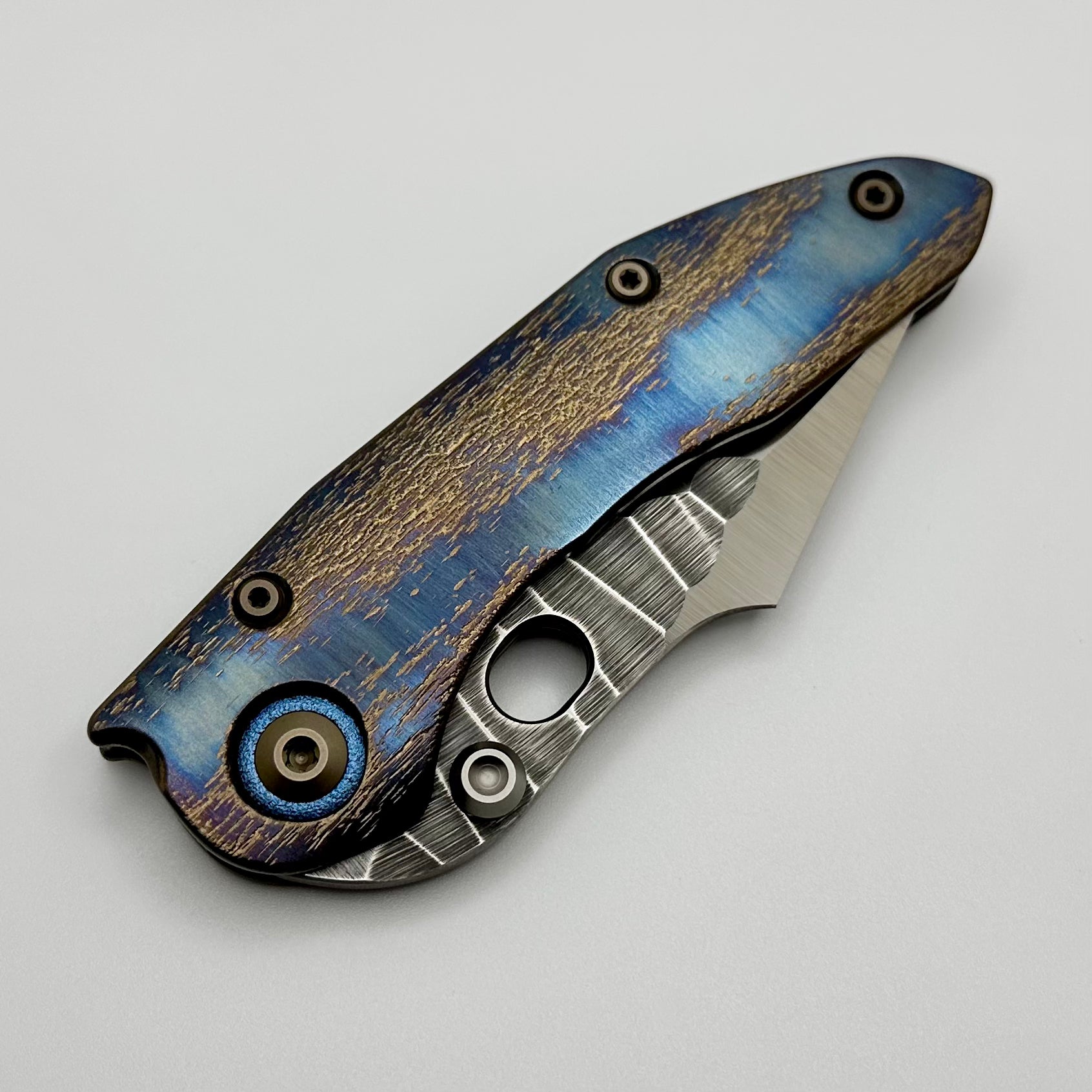 Borka Blades Custom Rocker Cosmic Stitch w/ Rock Grind Blade & Backspacer w/ Blue Pivot Collars