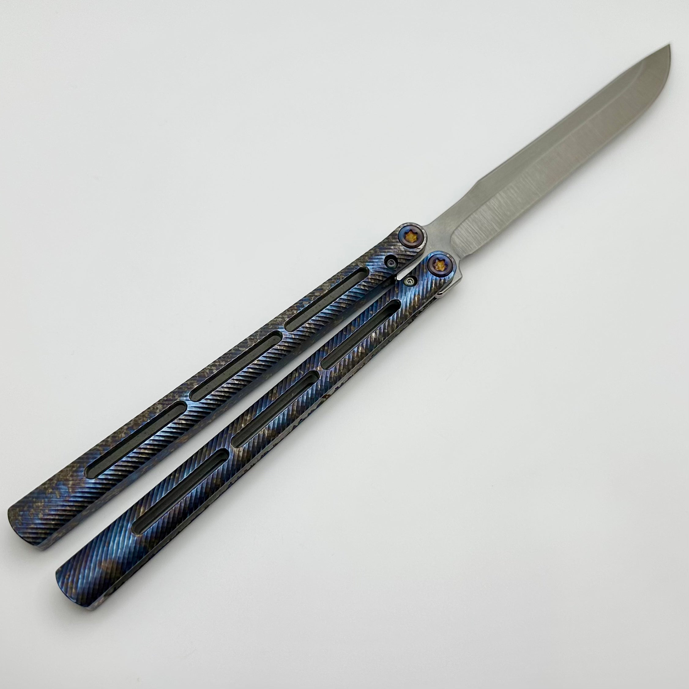 Medford Viceroy Butterfly SpongeAno Flamed Titanium Handles w/ Flamed Hardware & Tumbled S45VN