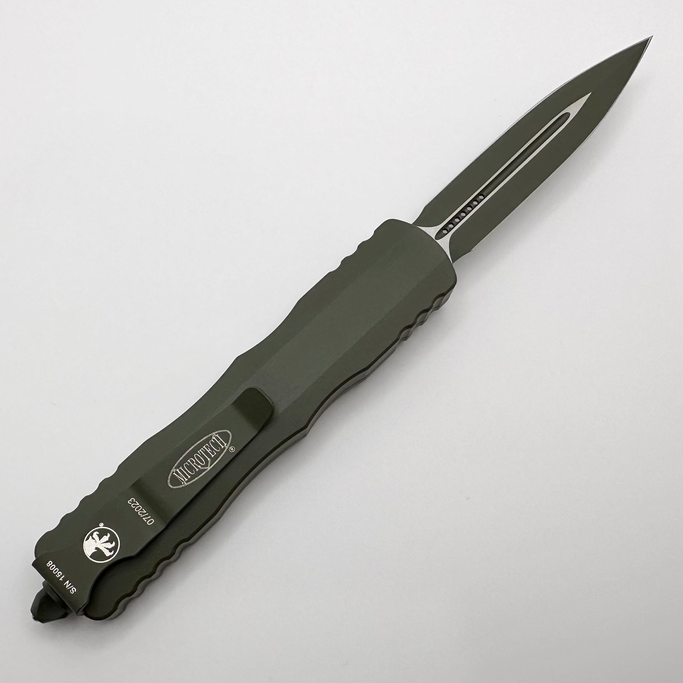 Microtech Dirac Cerakote OD Green Double Edge & OD Green 225-1COD