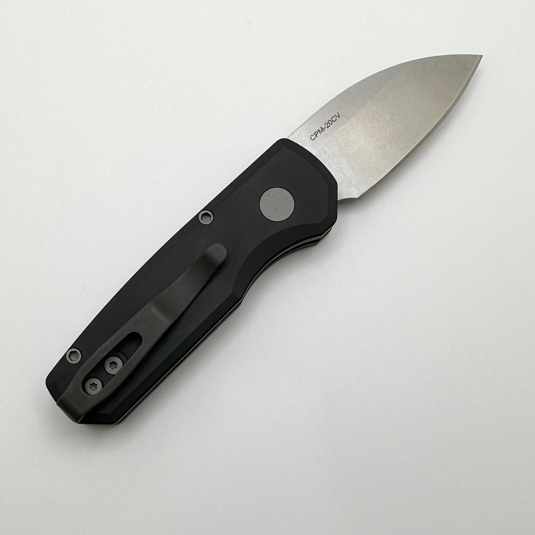 Pro-Tech Runt 5 w/ Black Handle & Stonewash 20CV R5101