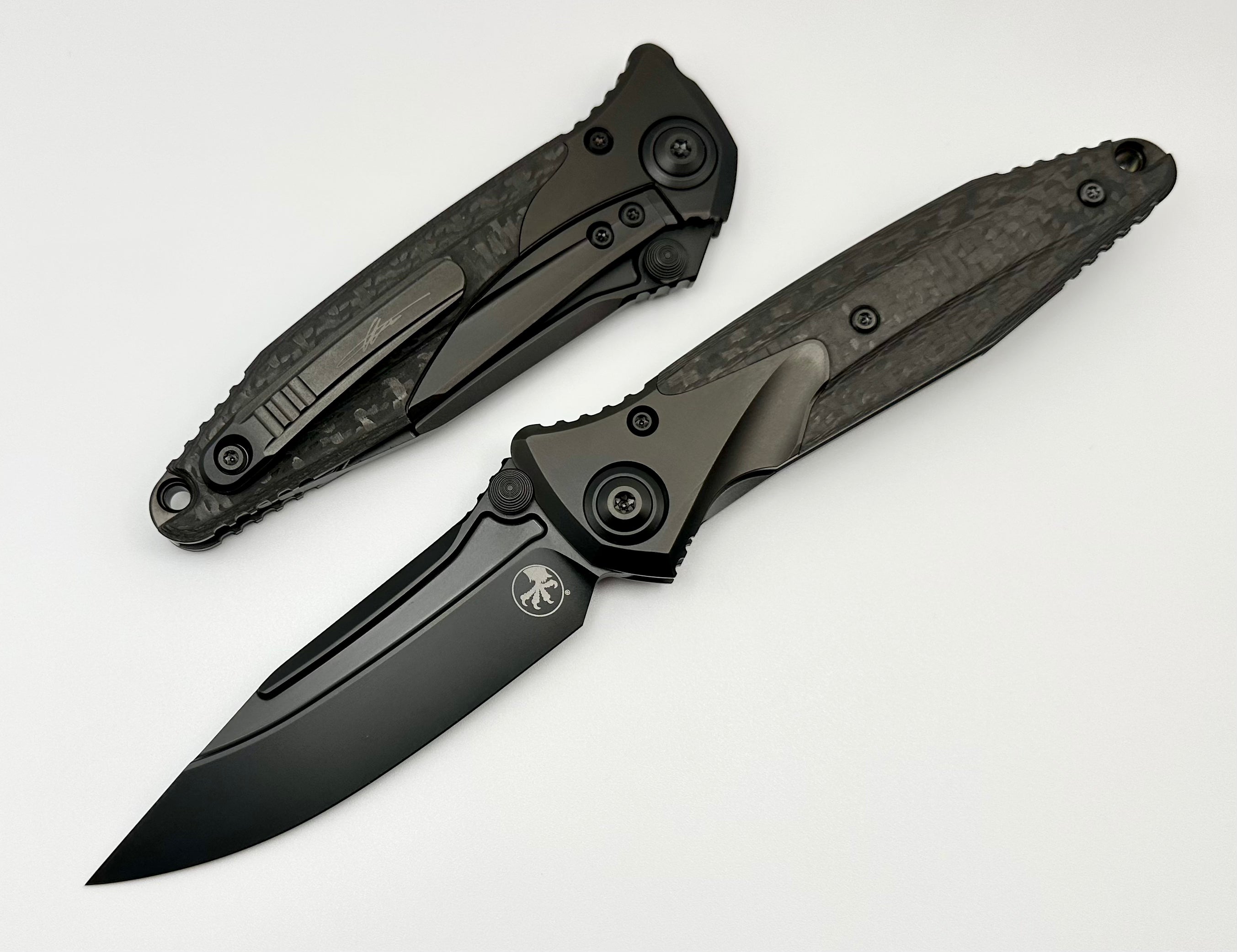 Microtech Knives Socom Bravo DLC Single Edge & Carbon Fiber 260-1DLCTCFTI