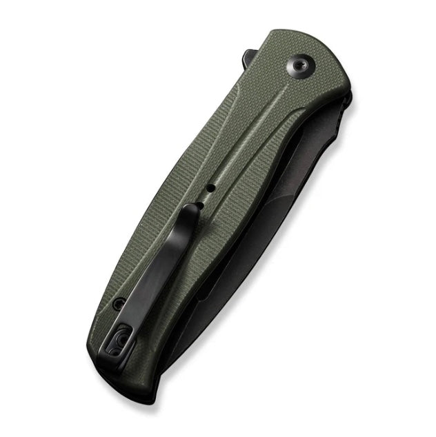 Civivi Incindie Button Lock Flipper w/ OD Green G-10 Handles & Black Stonewash 14C28N C23053-2