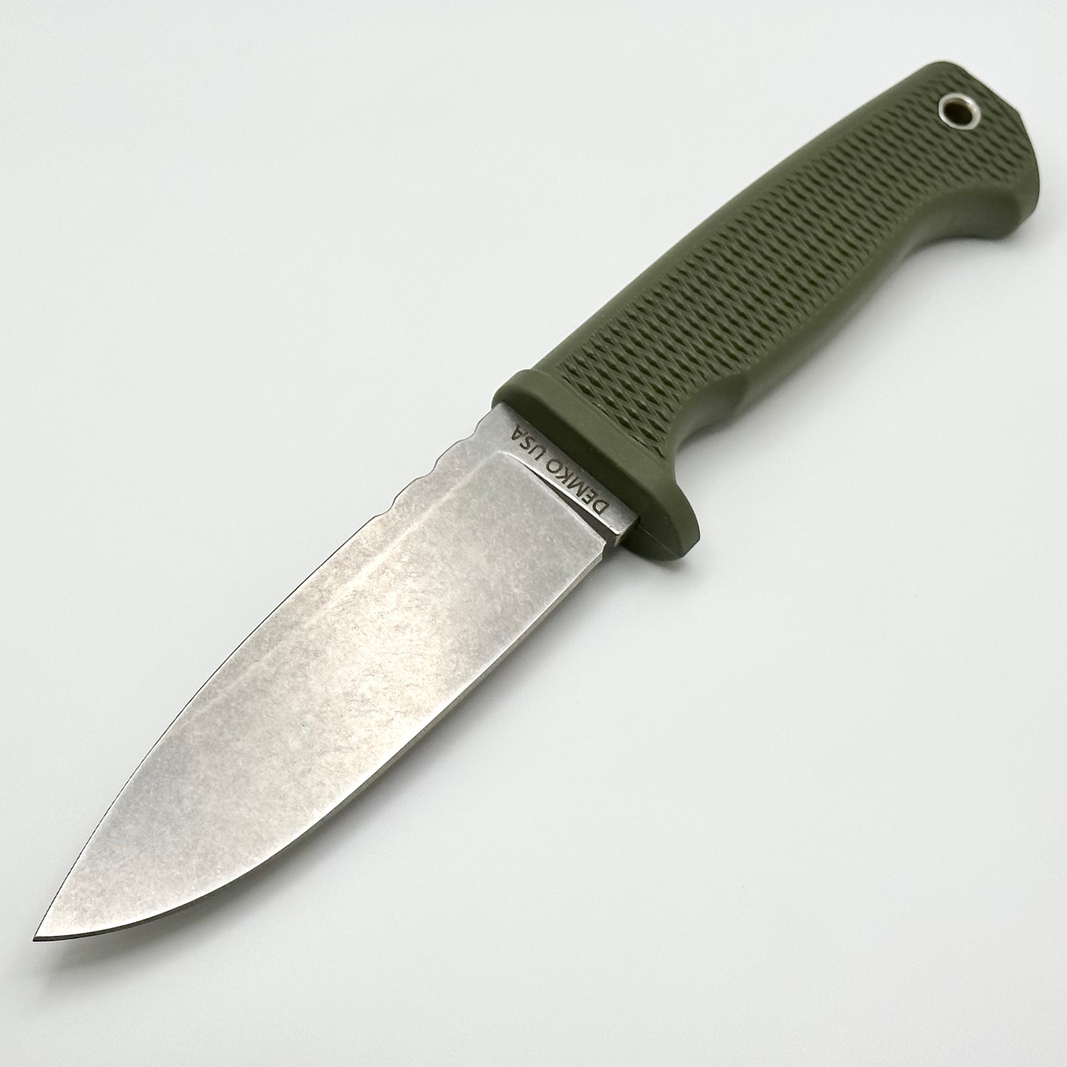 Demko FreeReign Drop Point MagnaCut & OD Green Rubberized Handle