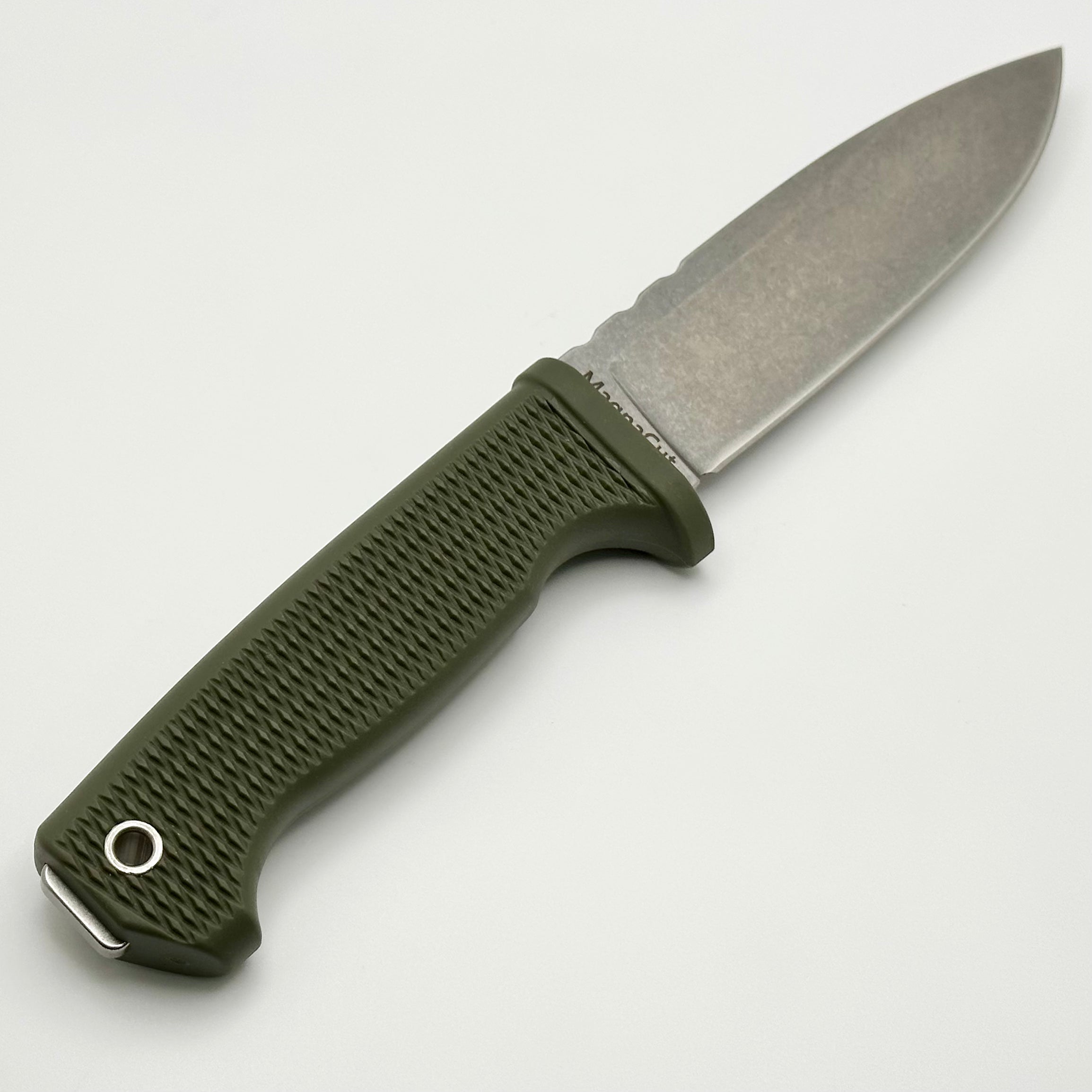 Demko FreeReign Drop Point MagnaCut & OD Green Rubberized Handle