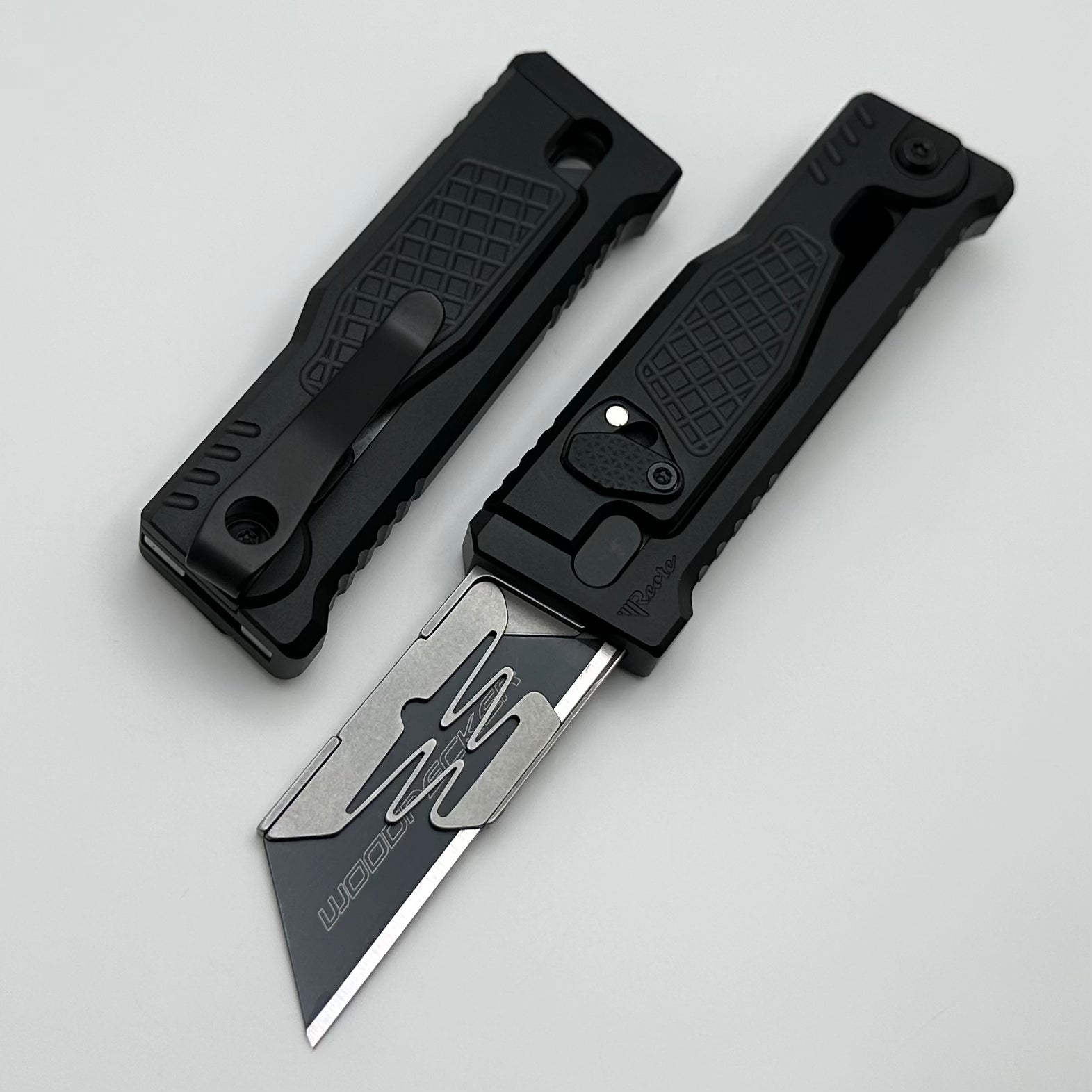 Reate EXO-U Utility Diamond Pattern Black Aluminum Handle