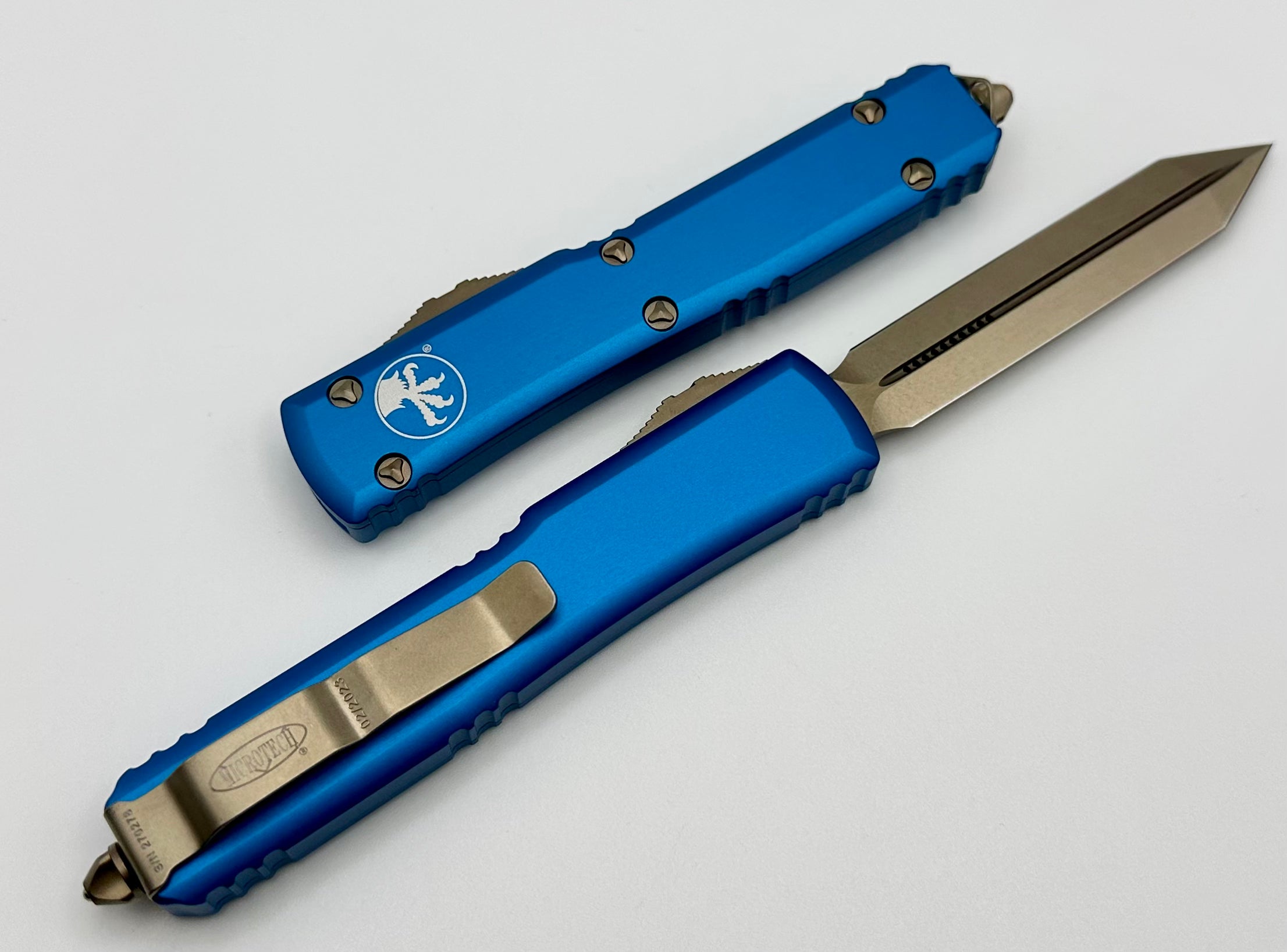 Microtech Ultratech Spartan Bronze Standard & Blue 223-13BL