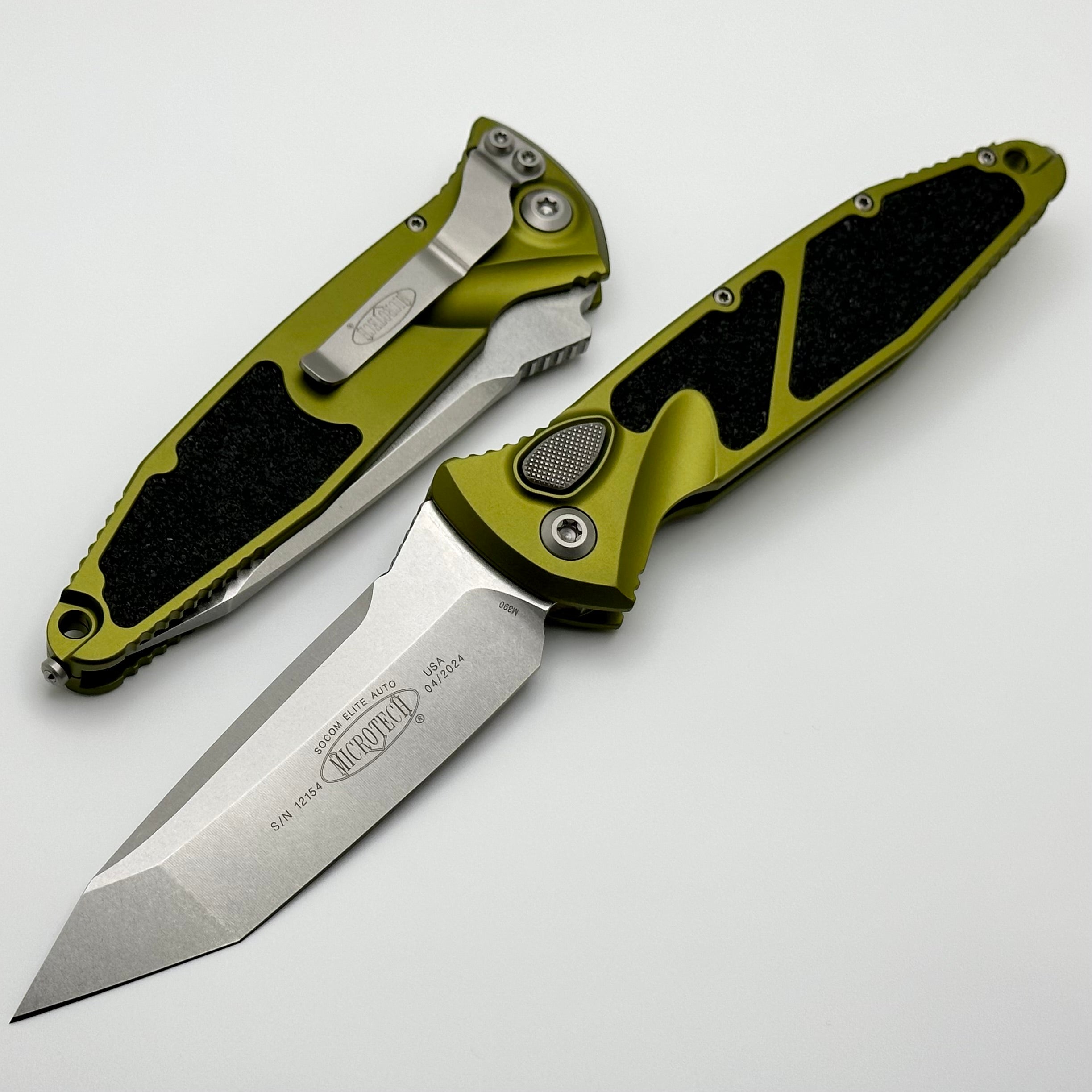 Microtech Socom Elite Auto T/E Stonewash & OD Green 161A-10OD