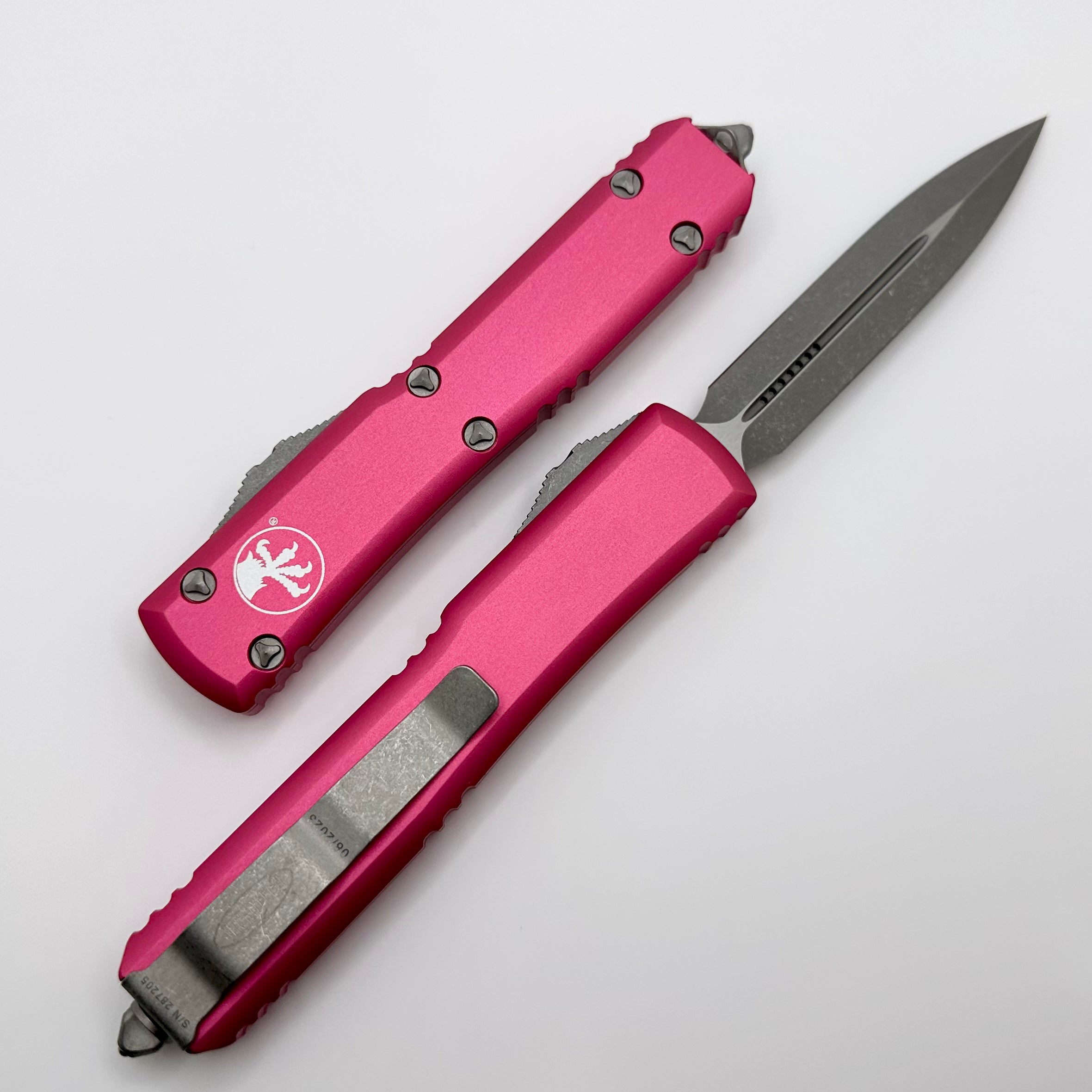 Microtech Ultratech Double Edge Apocalyptic Standard & Pink 122-10APPK