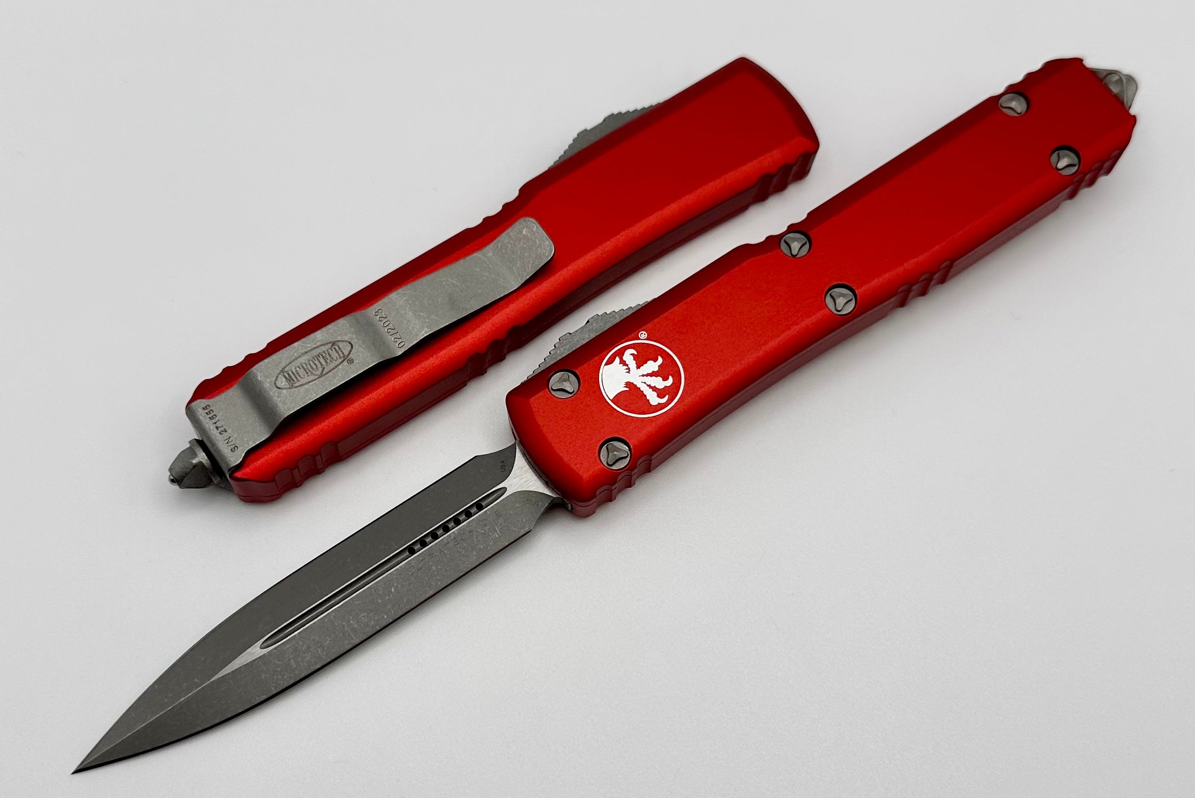 Microtech Ultratech Double Edge Apocalyptic Standard & Red 122-10APRD