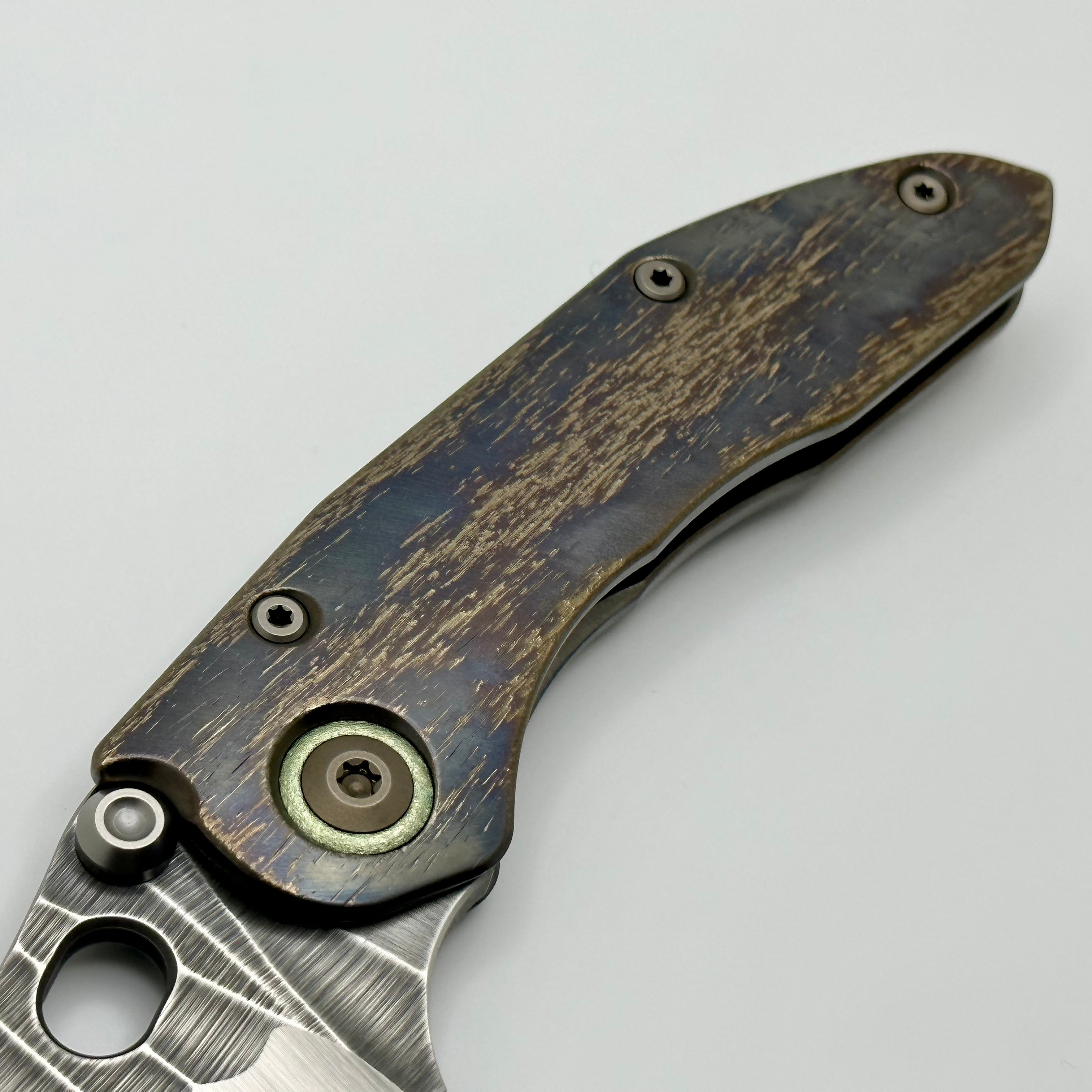 Borka Blades Custom Rocker Cosmic Stitch w/ Rock Grind Blade & Backspacer w/ Green Pivot Collars