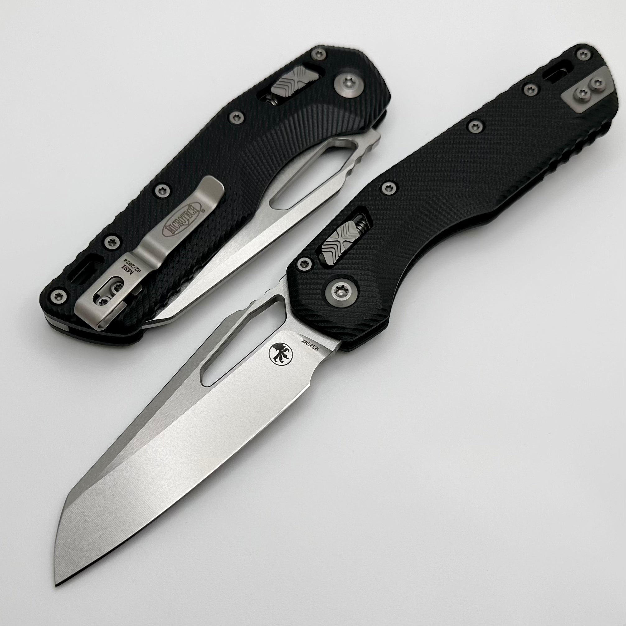 Microtech Knives MSI RAM LOK Black Fluted G-10 & Stonewash M390MK 210-10FLGTBK