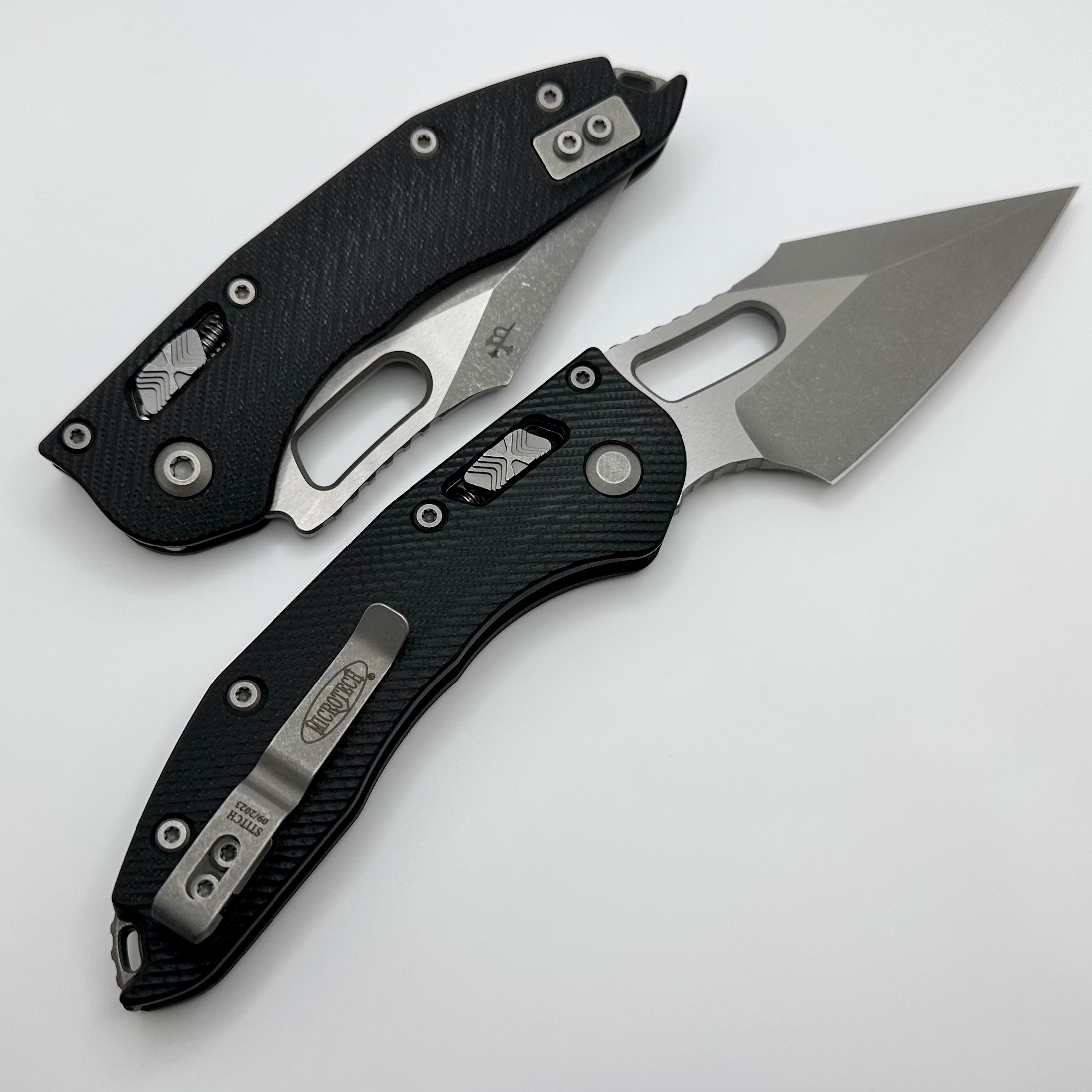 Microtech Knives Manual Stitch RAM LOK Fluted Black G-10 & Apocalyptic M390MK 169RL-10APFLGTBK