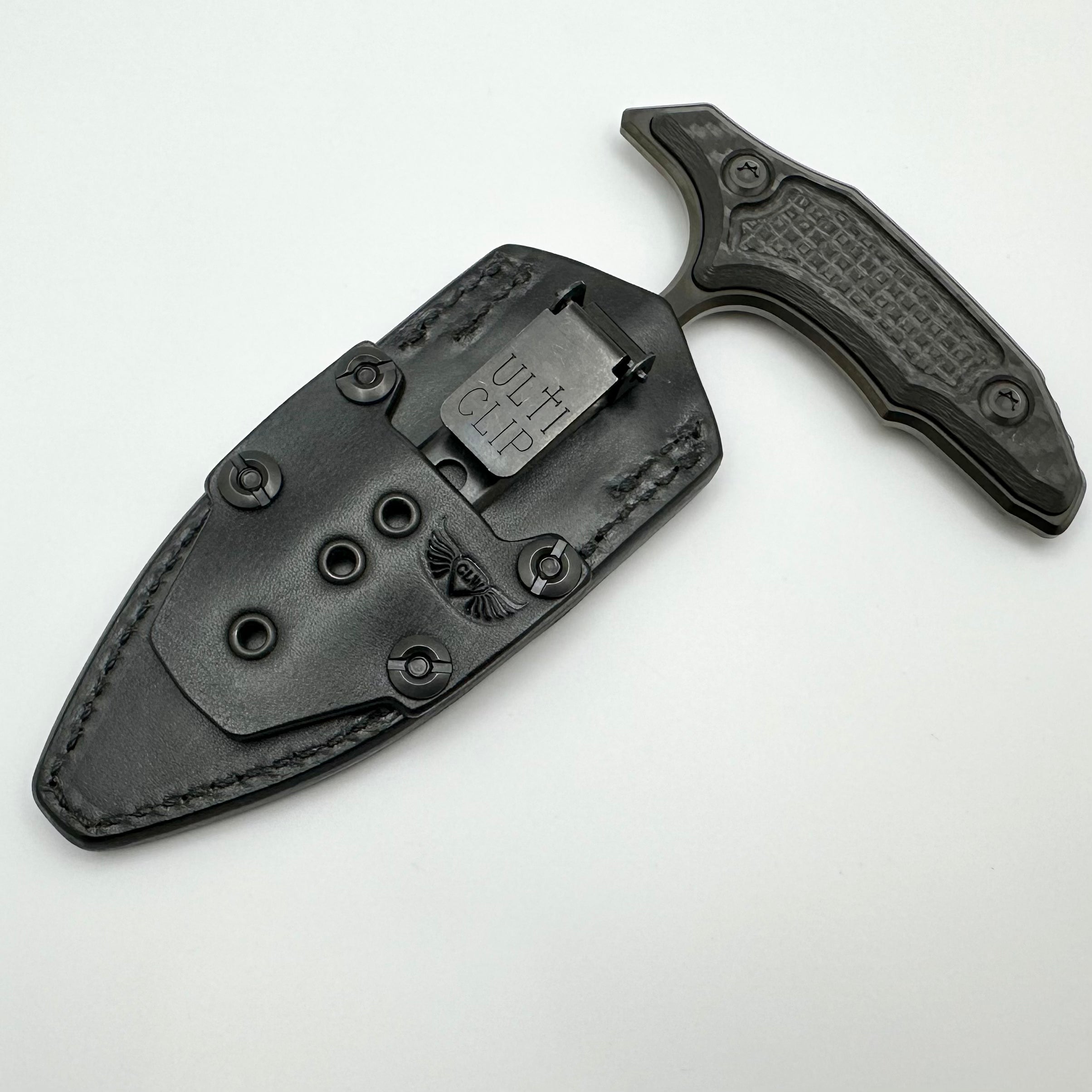 Marfione Custom Knives Hypnotic DLC Stonewash M390 & Carbon Fiber w/ Two Tone Hardware