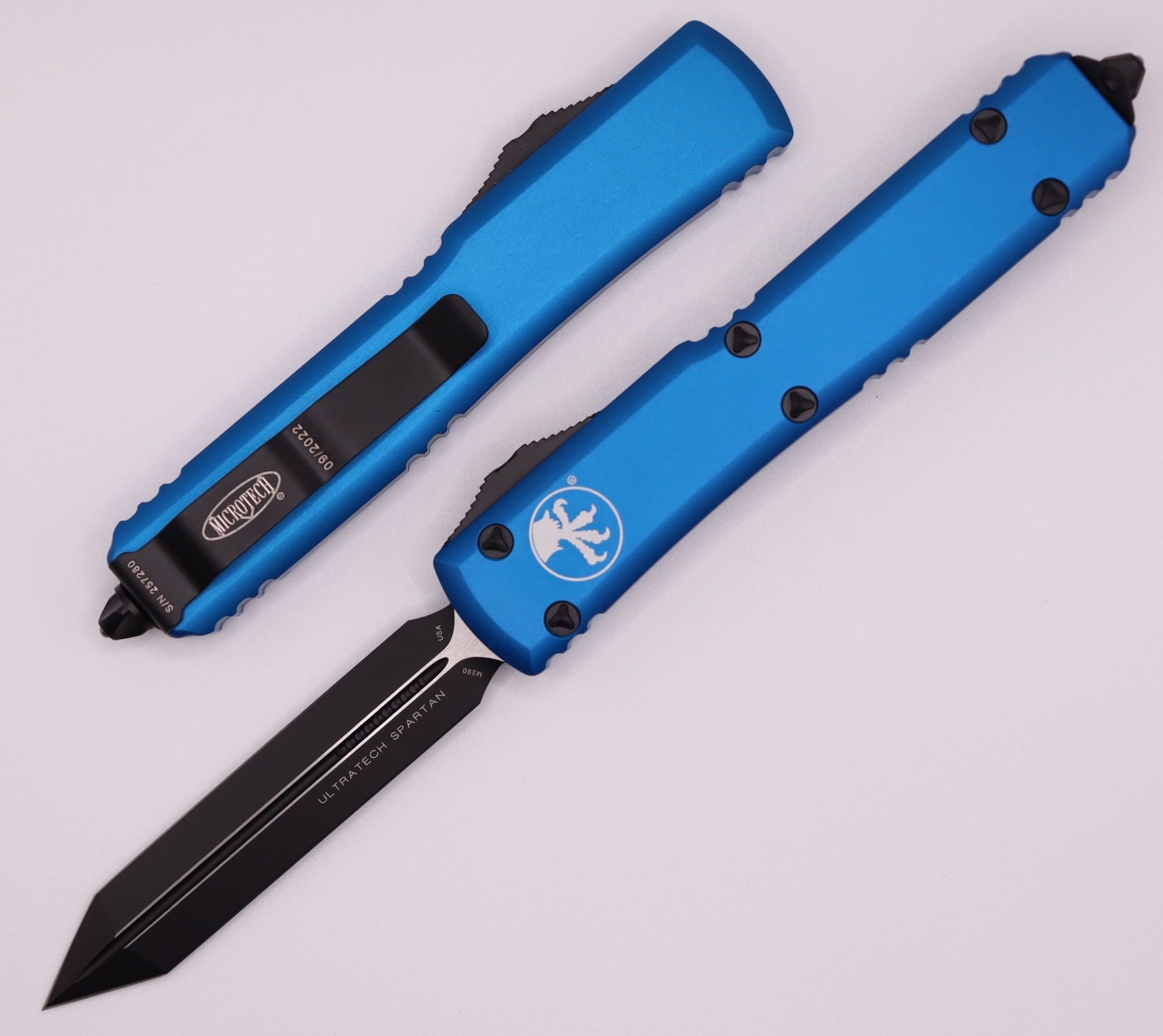 Microtech Ultratech Spartan Black Standard  & Blue 223-1BL